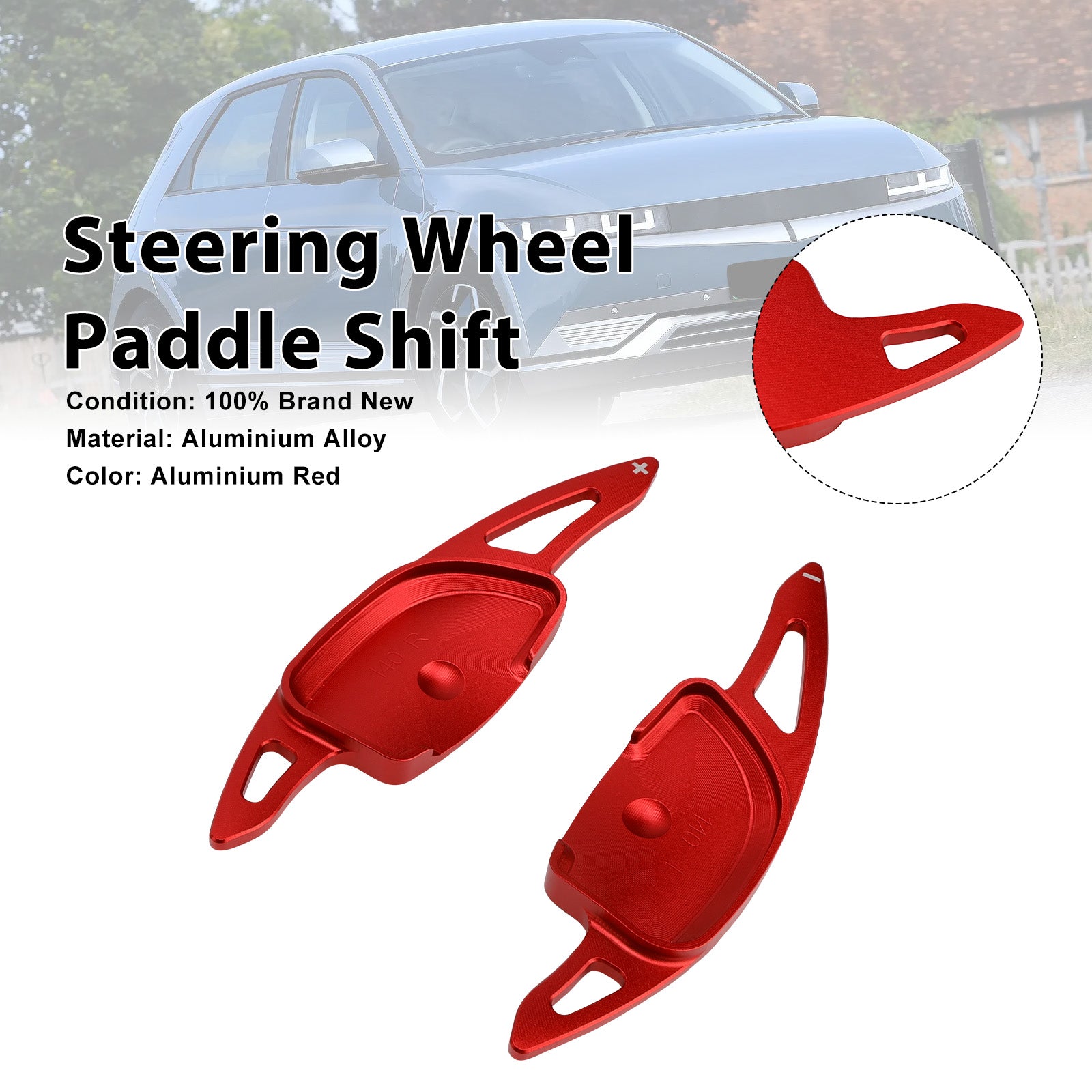 Steering Wheel Paddle Shifter For Hyundai Ioniq 5 2021-23 Aluminium Red