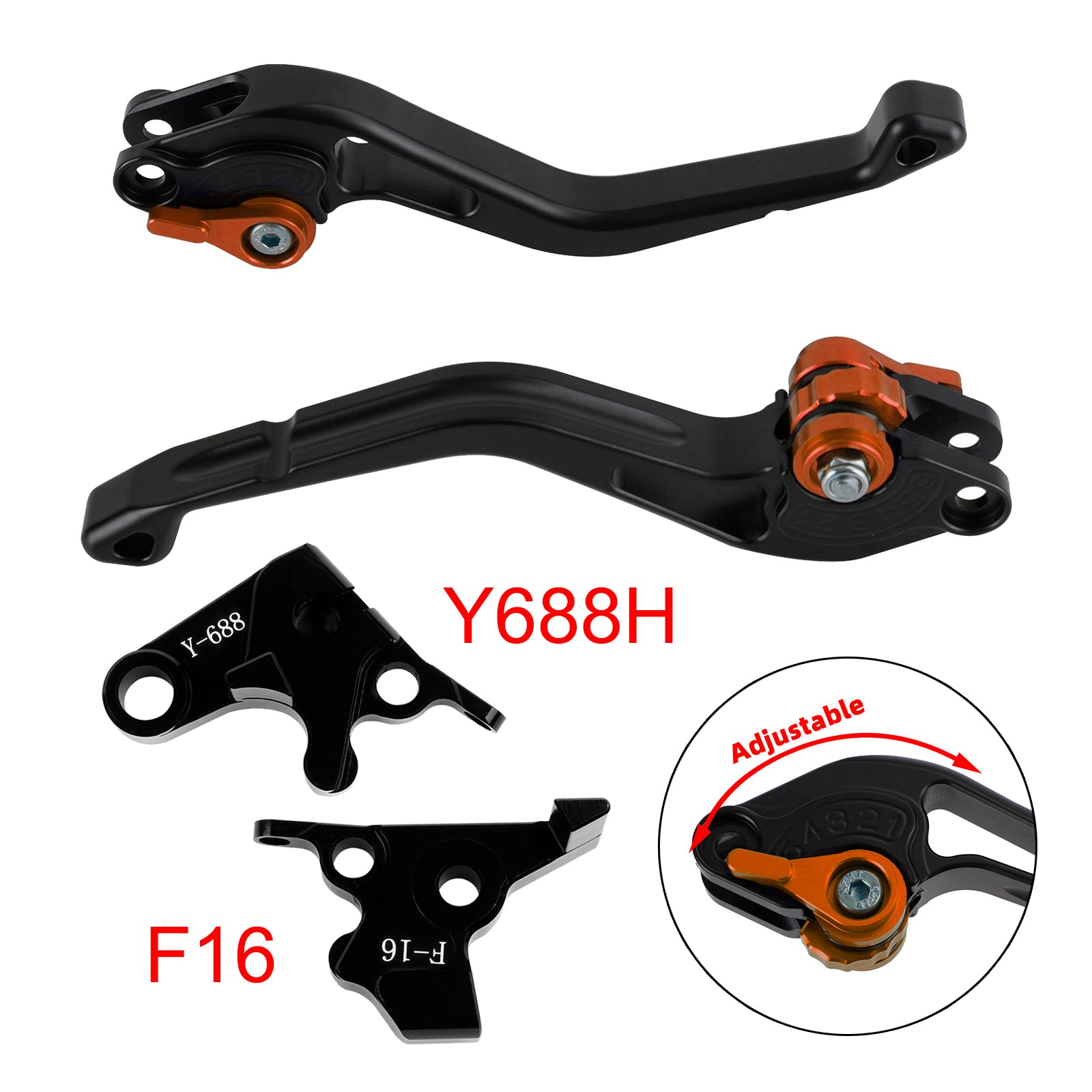 NEW Short Clutch Brake Lever fit for Yamaha FZ6 FAZER XSR 700 900 ABS Orange