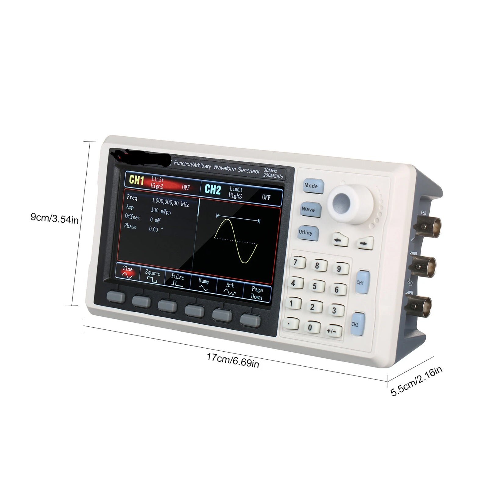 UTG962E Arbitrary Waveform Generator Function Generator Kit 60Mhz 200MSa/s