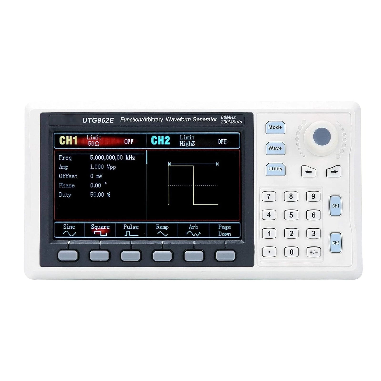 UTG962E Arbitrary Waveform Generator Function Generator Kit 60Mhz 200MSa/s