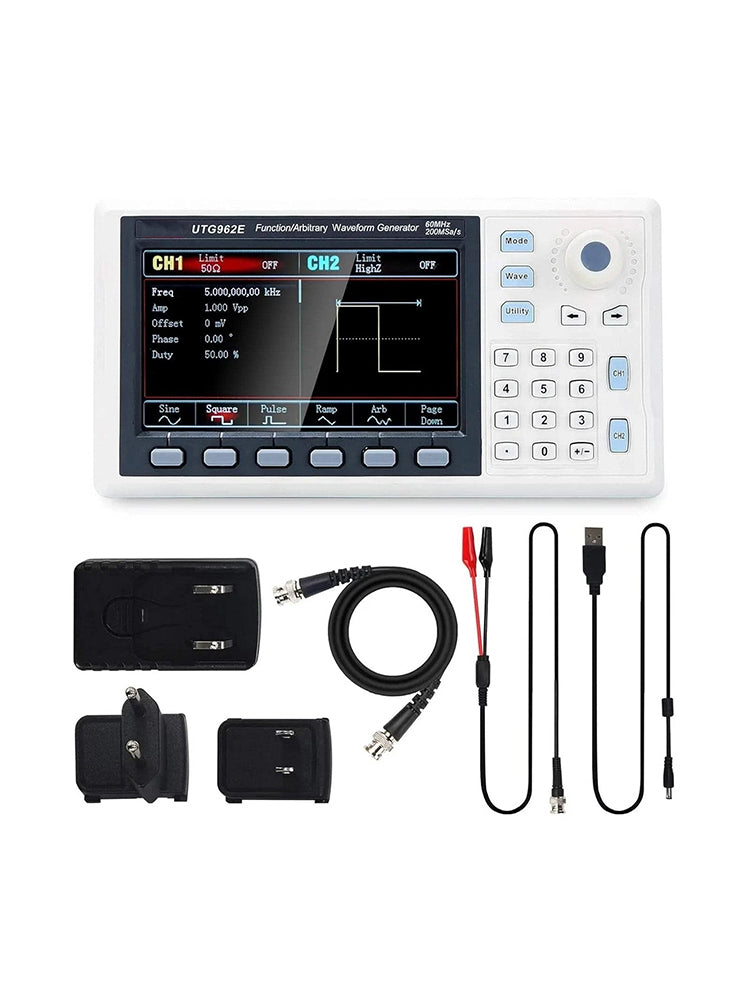 UTG962E Arbitrary Waveform Generator Function Generator Kit 60Mhz 200MSa/s