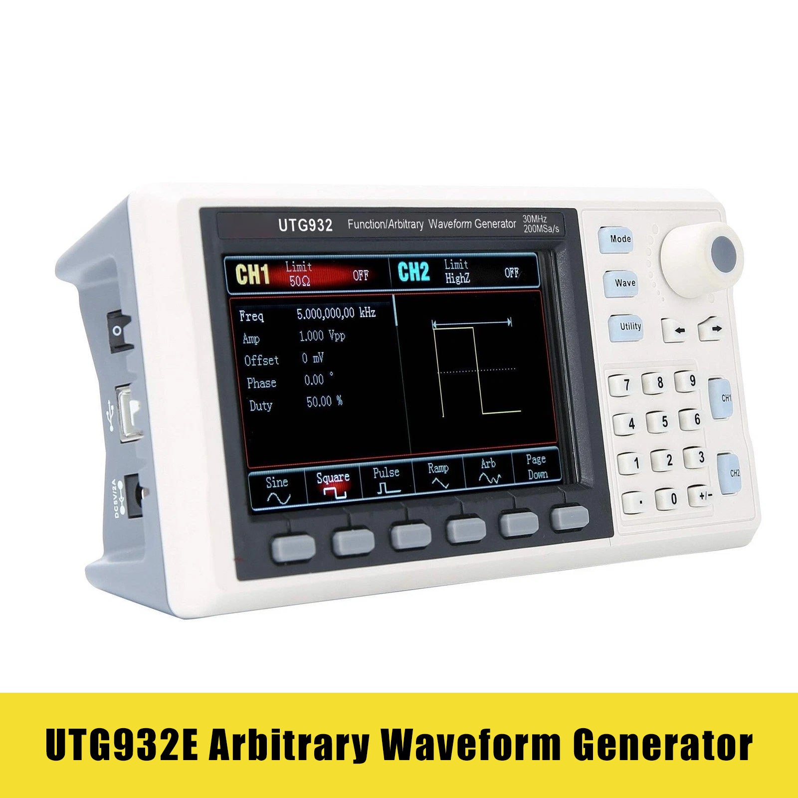UTG932E Arbitrary Waveform Generator Function Generator Kit 30Mhz 200MSa/s