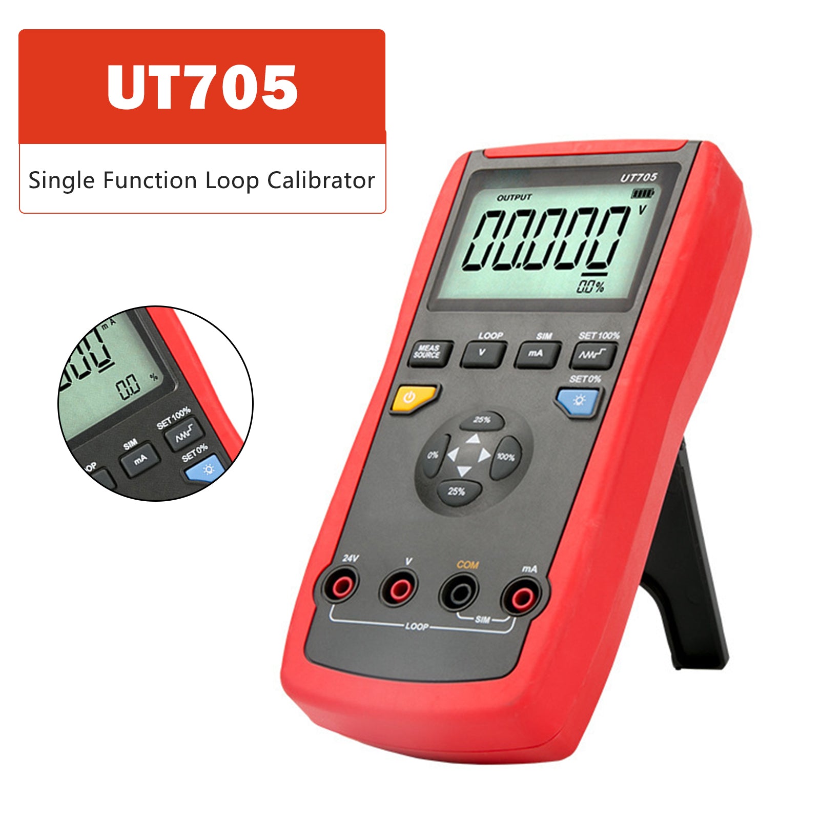 UT705 Single Function Loop Calibrator LCD Backlight DC Voltage/Current 24V