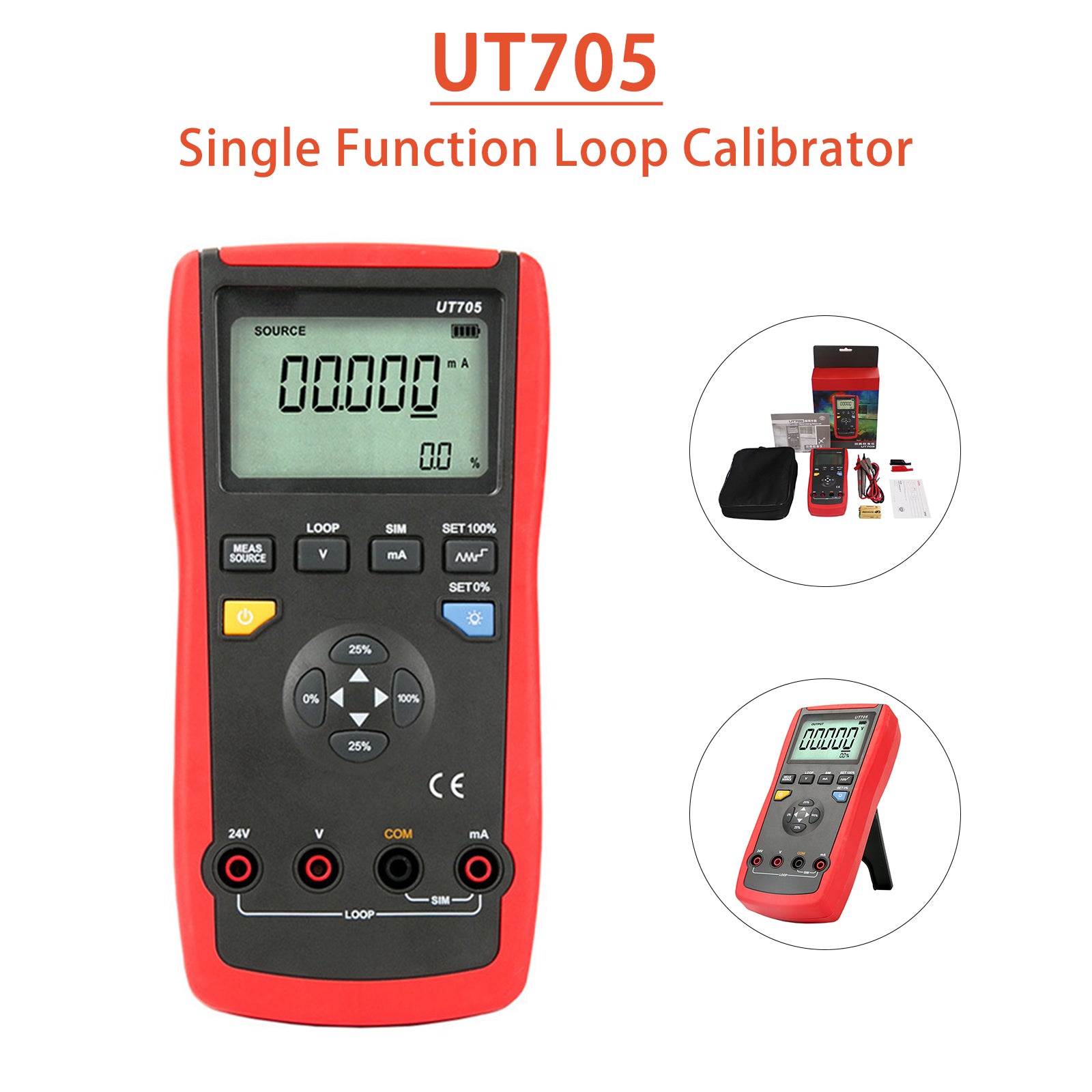UT705 Single Function Loop Calibrator LCD Backlight DC Voltage/Current 24V