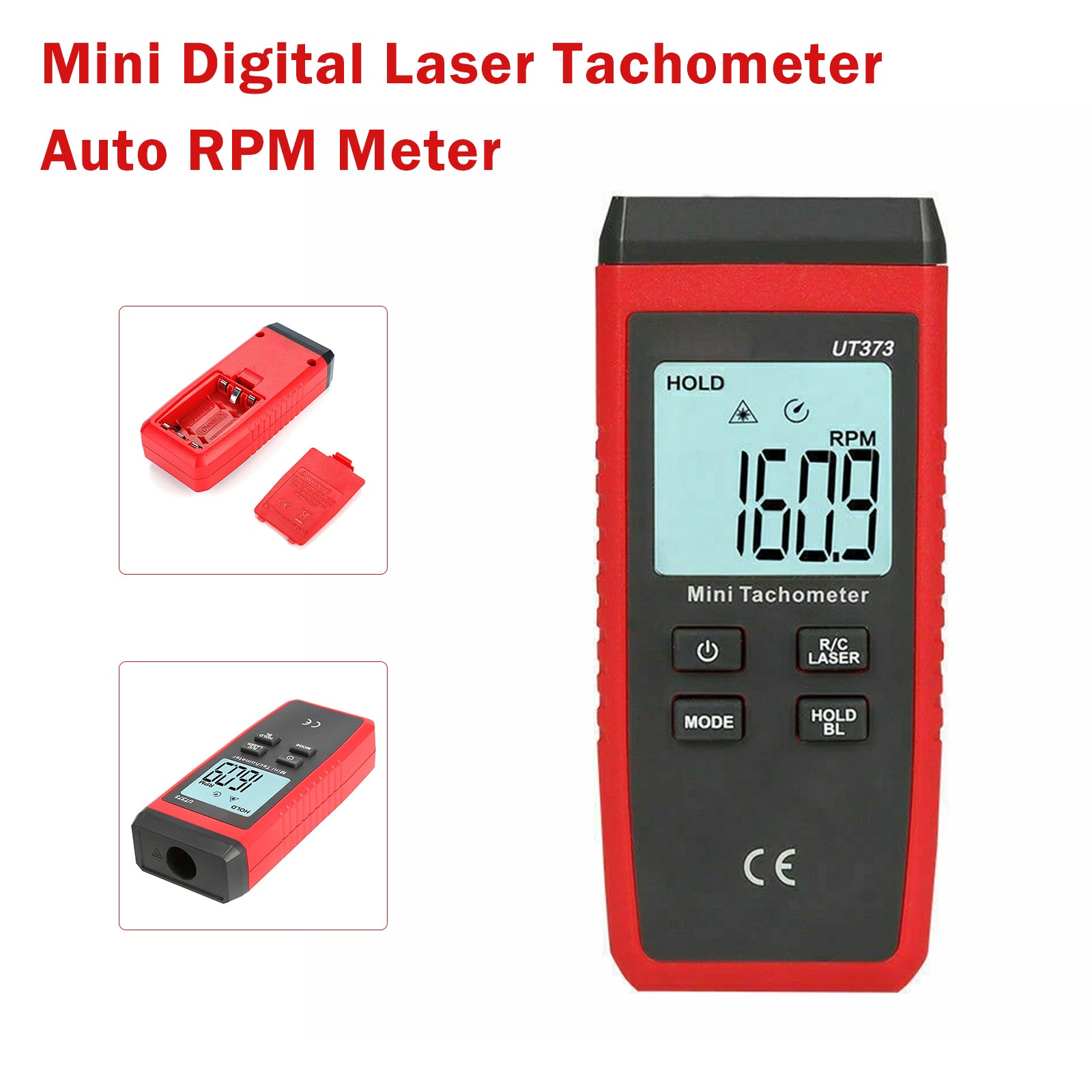 UT373 LCD Digital Mini Non-contact Laser Tachometer RPM Speed Tester