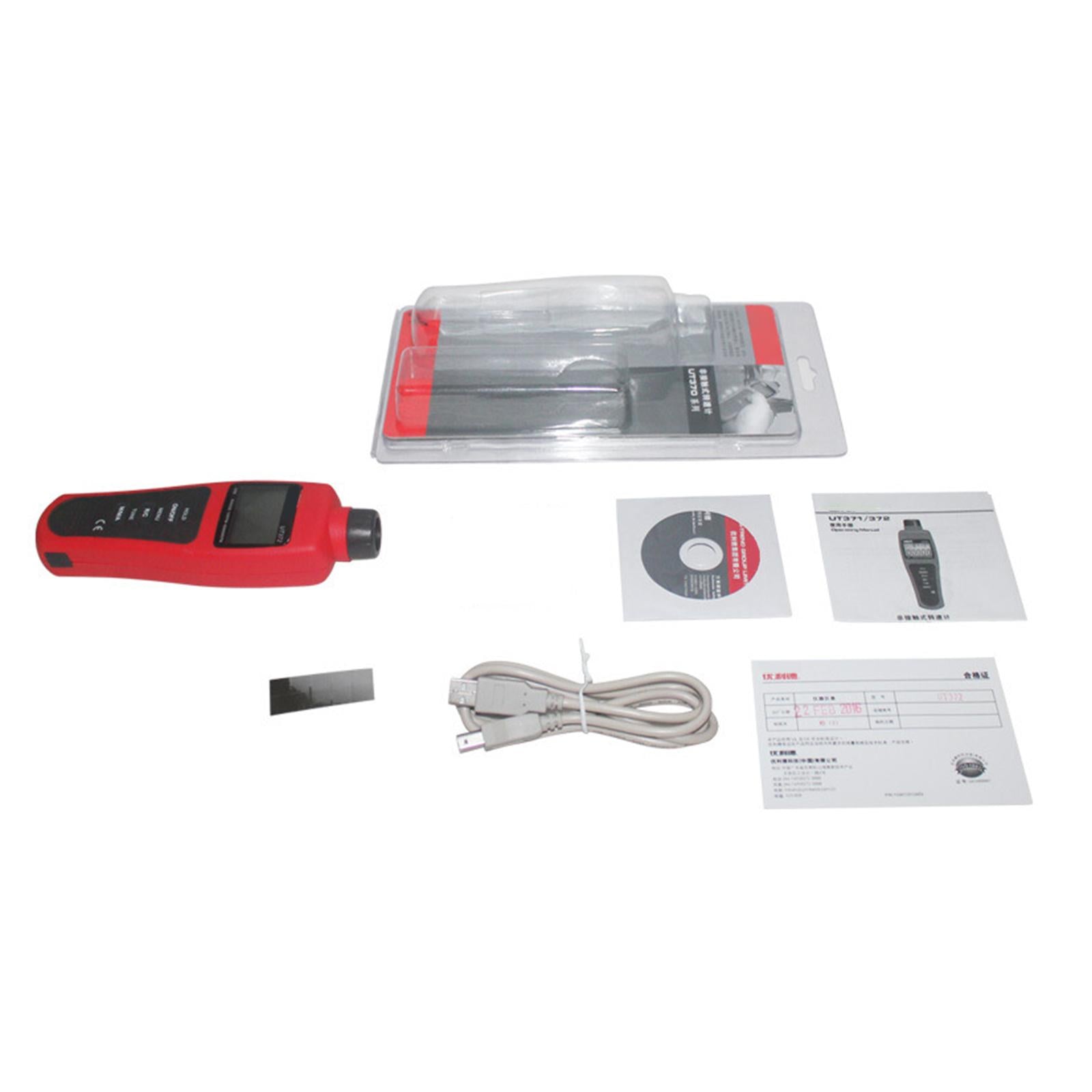 UT372 Digital Laser Photo Non-Contact Tachometer Wide Range USB Interface