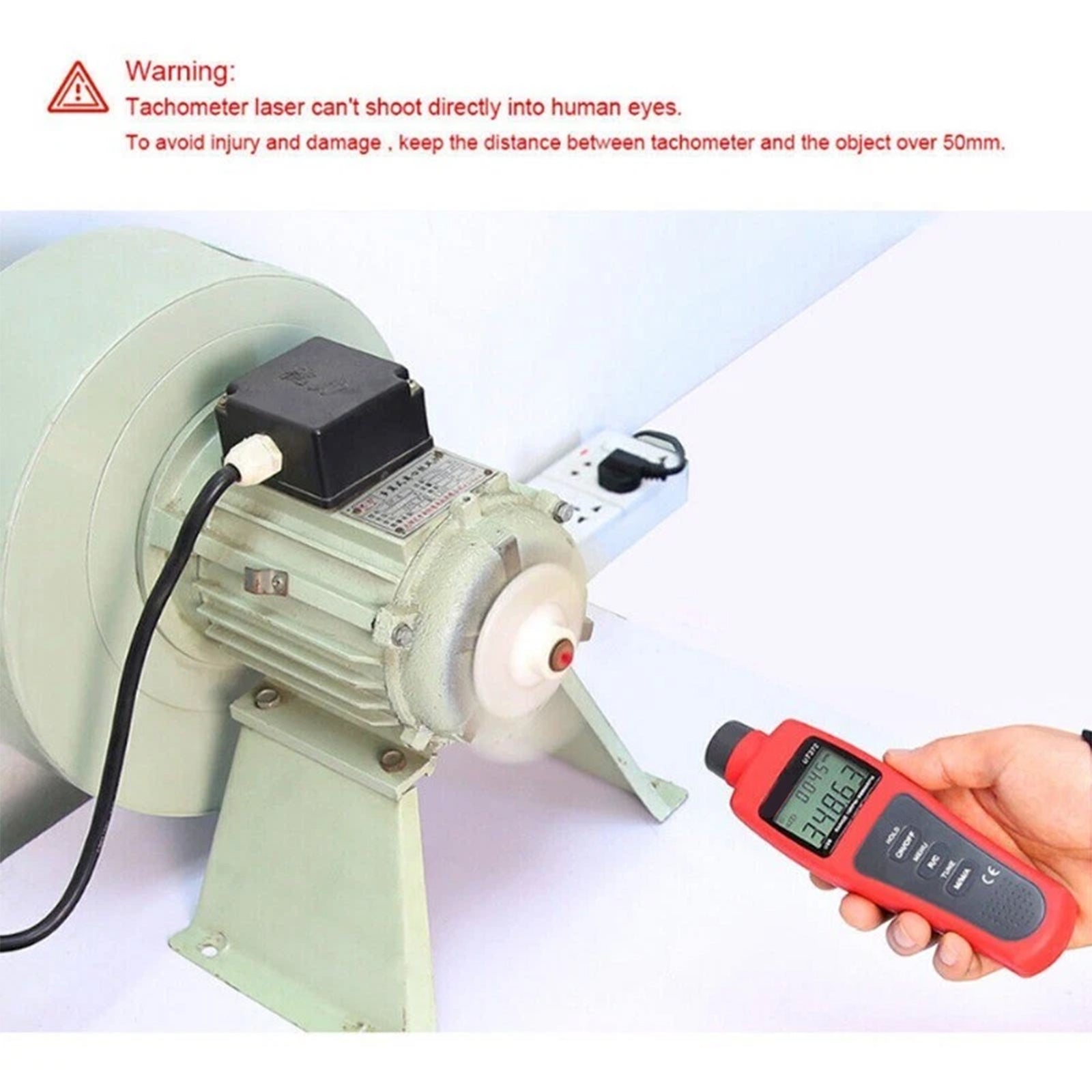 UT372 Digital Laser Photo Non-Contact Tachometer Wide Range USB Interface