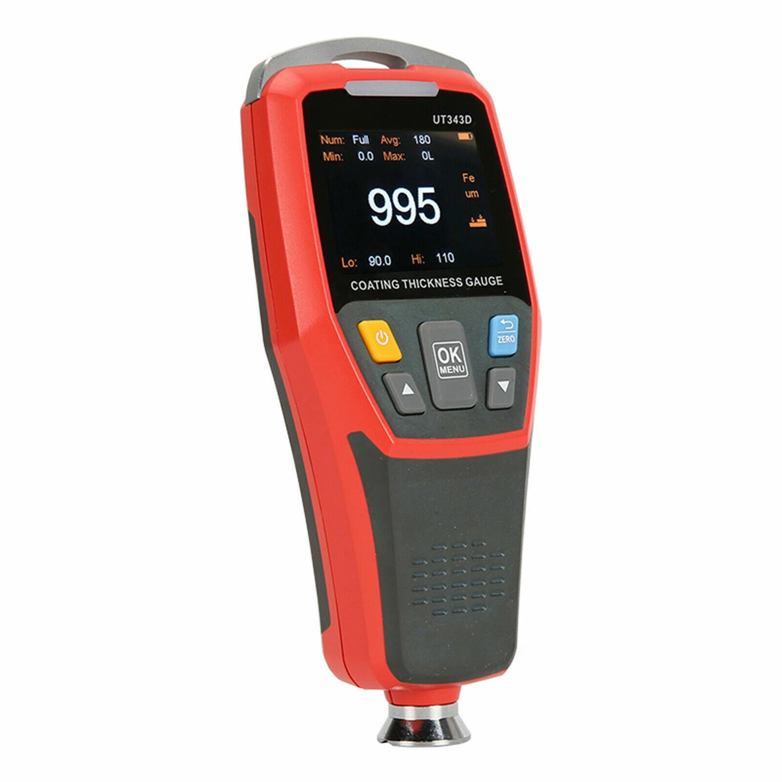 UT343D Digital Paint Coating Thickness Gauge Range 0 to 1250um F/N Probe