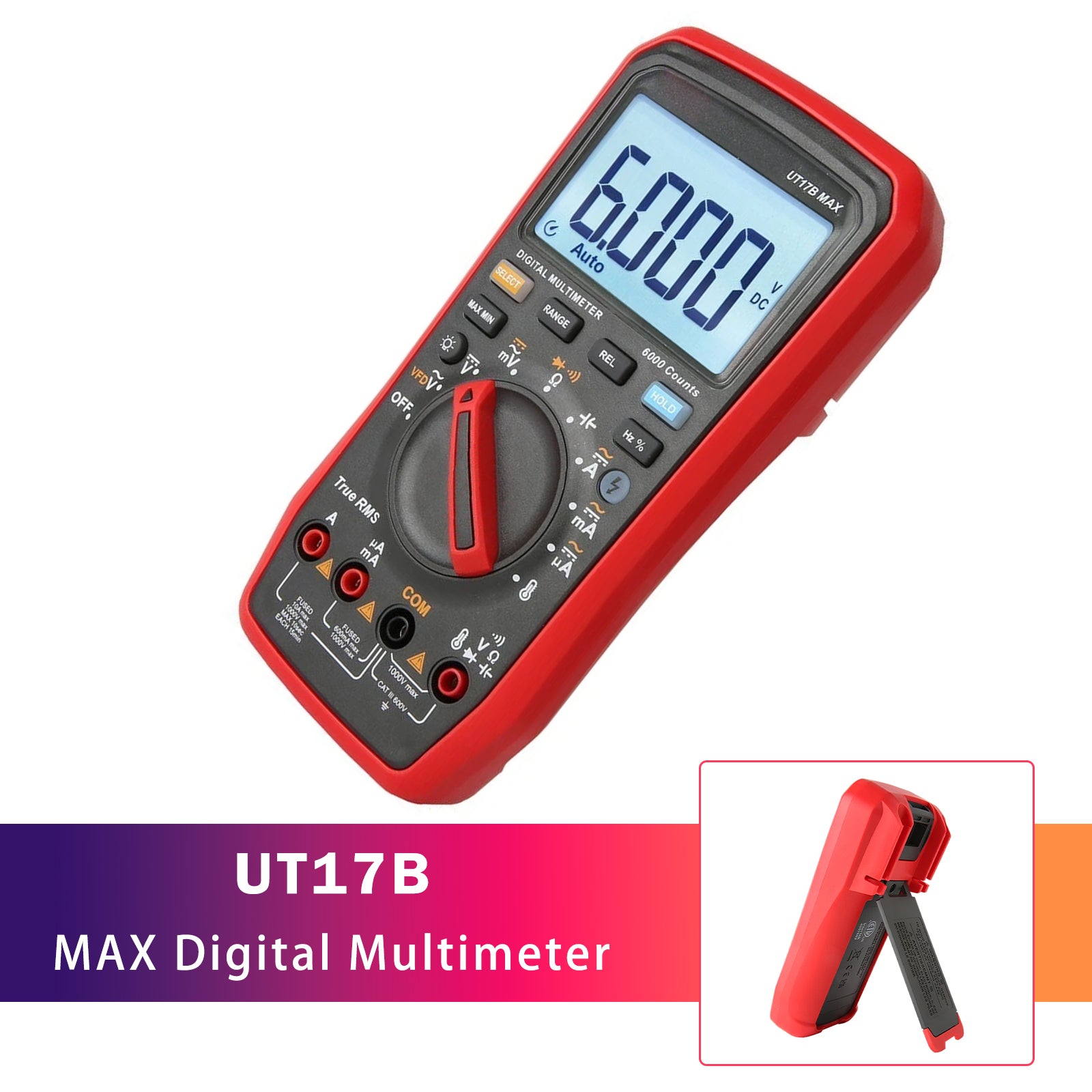 UT17B MAX Digital Multimeter DC/AC Function SwitchingC/V/I/R Measurement?