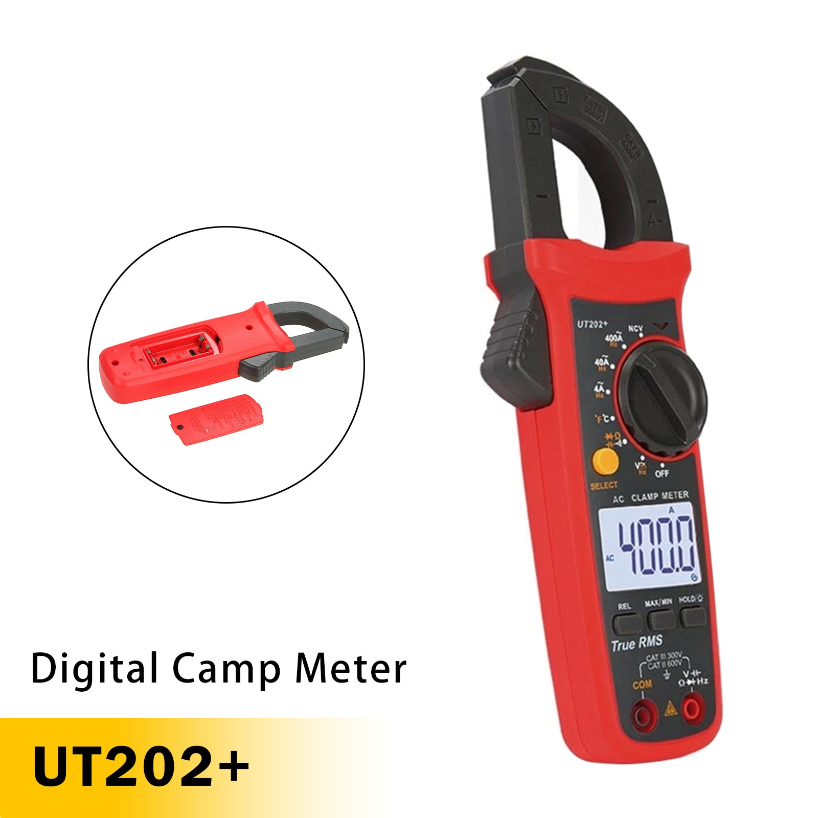 UT202+ Handheld True RMS Digital Clamp Meter Multimeter AC DC Volt NCV