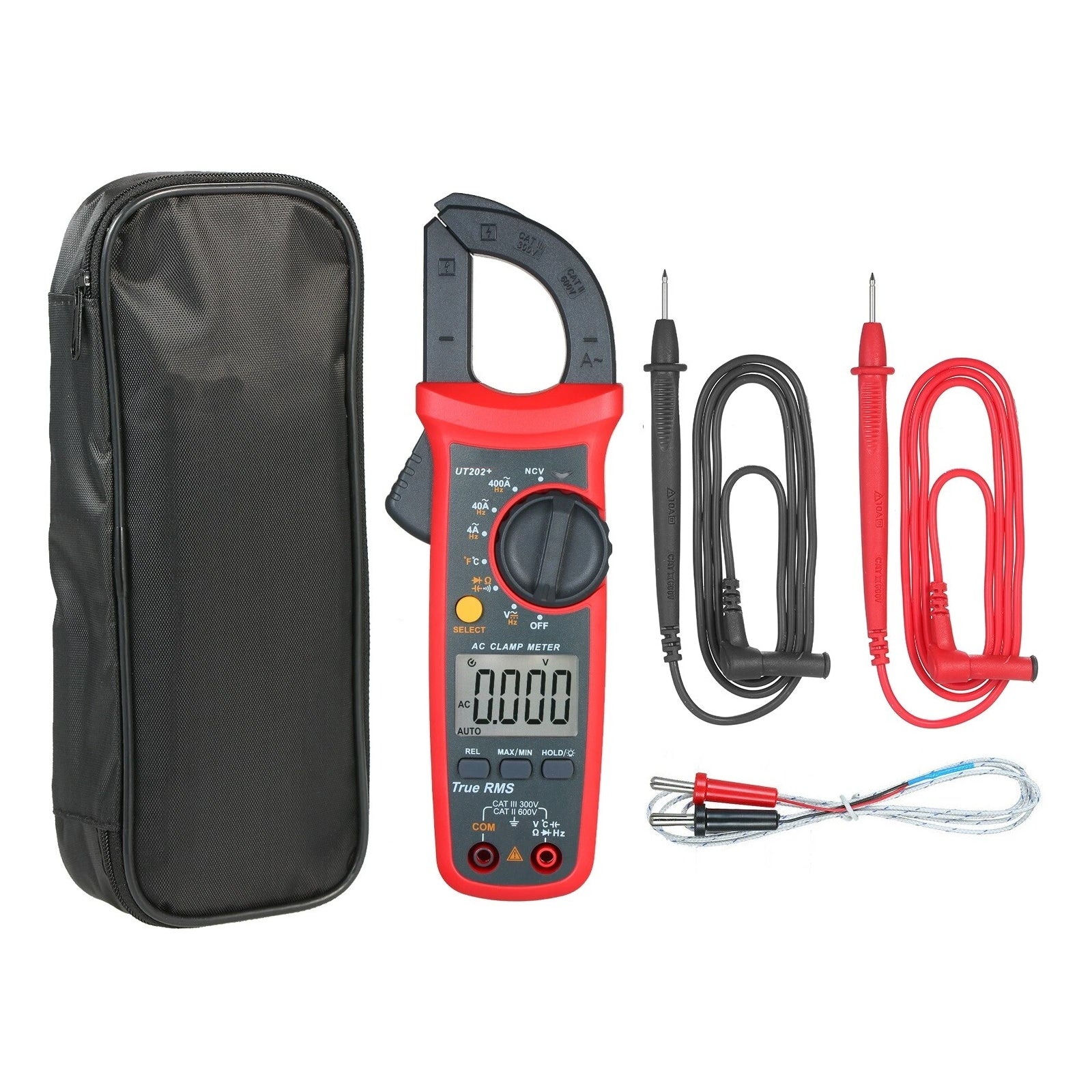 UT202+ Handheld True RMS Digital Clamp Meter Multimeter AC DC Volt NCV
