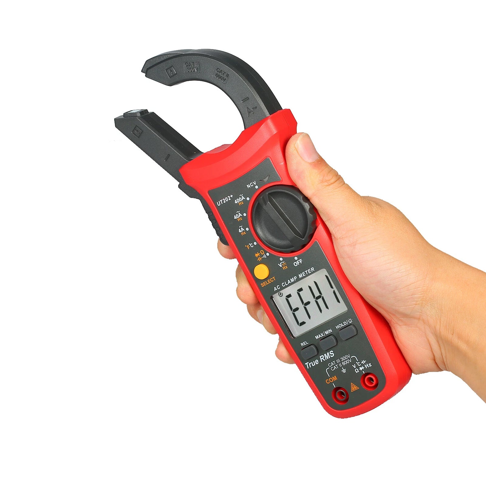 UT202+ Handheld True RMS Digital Clamp Meter Multimeter AC DC Volt NCV