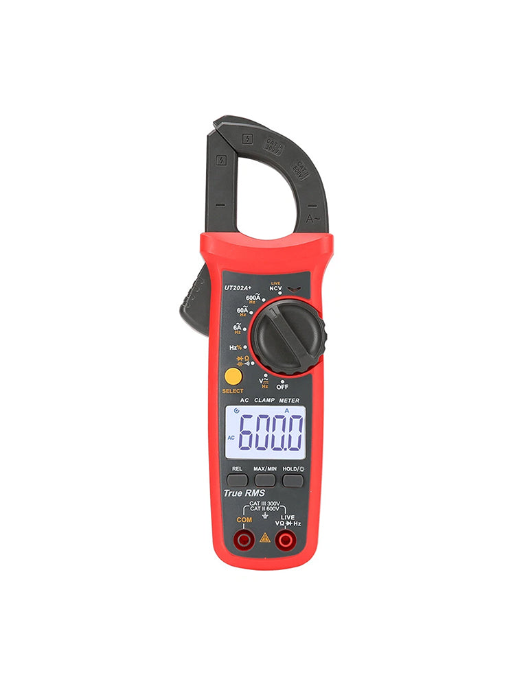 UT202A+ Digital Clamp Meter Multimeter Voltage 600A AC Current Resistance