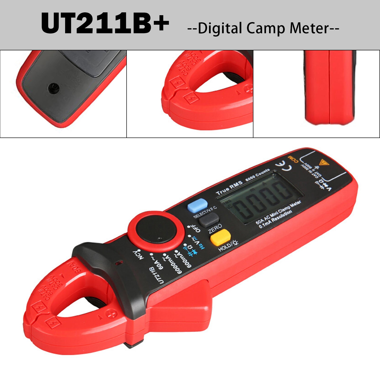 UT211B 60A Mini TRMS Multimeter Digital Clamp Meter AC DC VFC NCV Tester