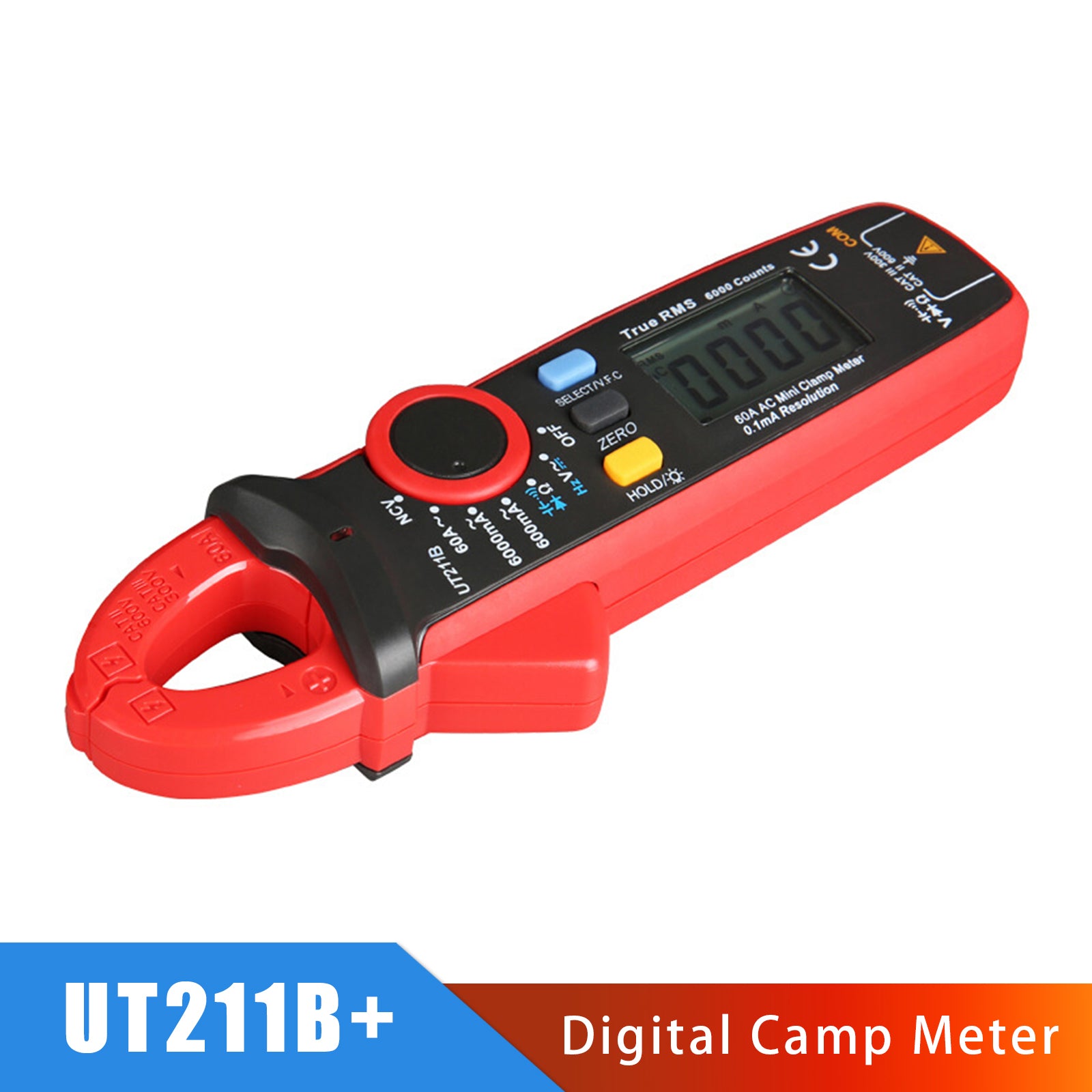 UT211B 60A Mini TRMS Multimeter Digital Clamp Meter AC DC VFC NCV Tester