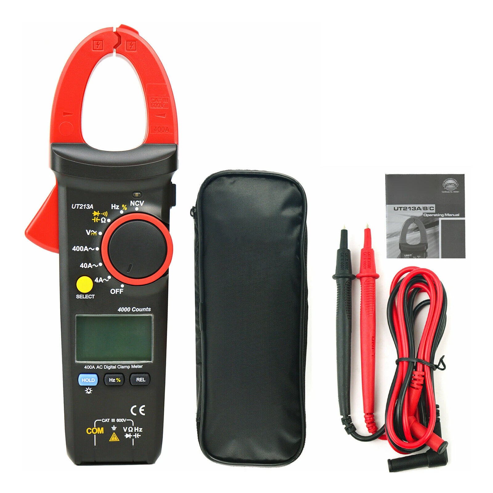 UT213A 400A AC Current Measurements Digital Clamp Meters Auto-Ranging