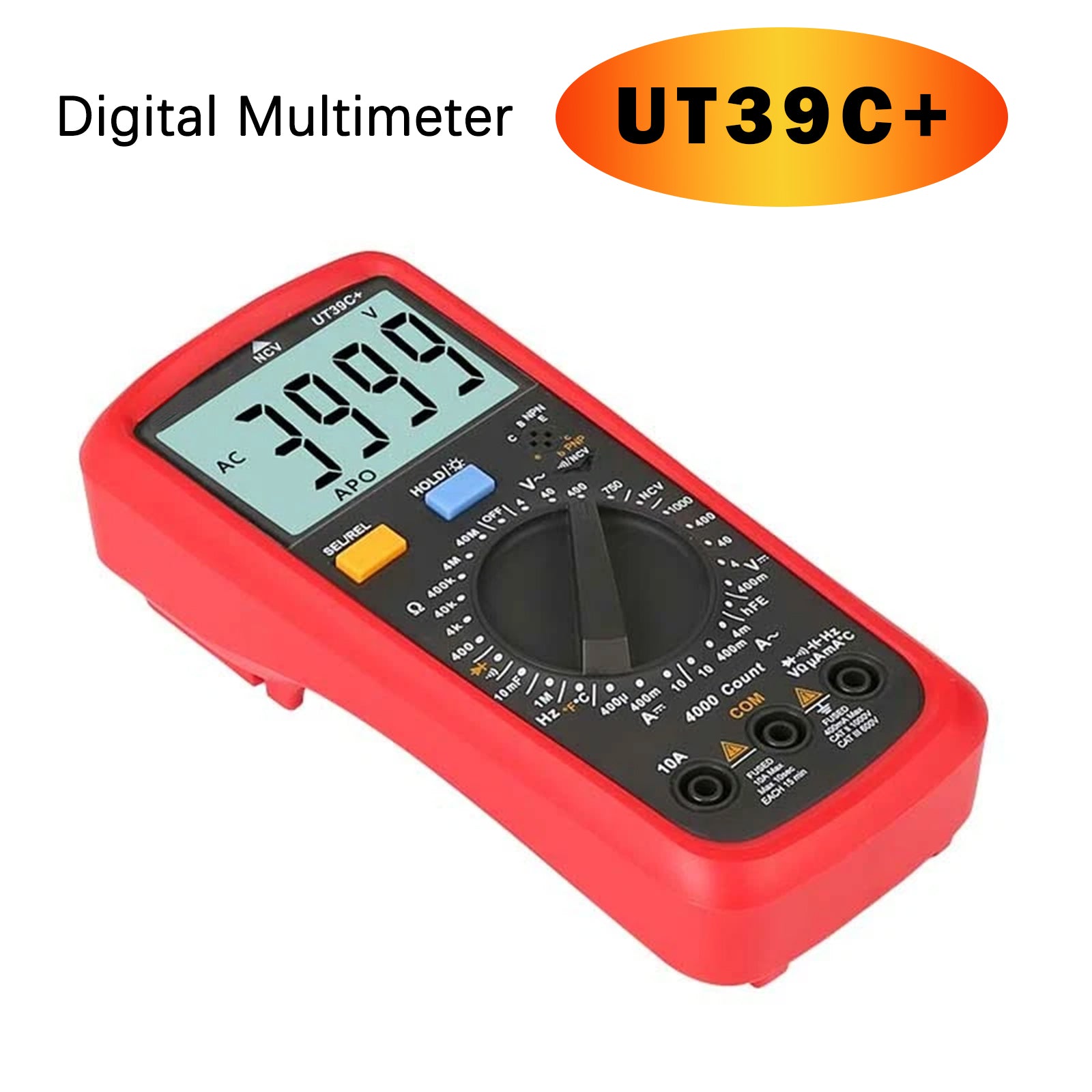 UT39C+ Digital Multimeter AC DC Voltmeter Ohm Cap Diode Tester