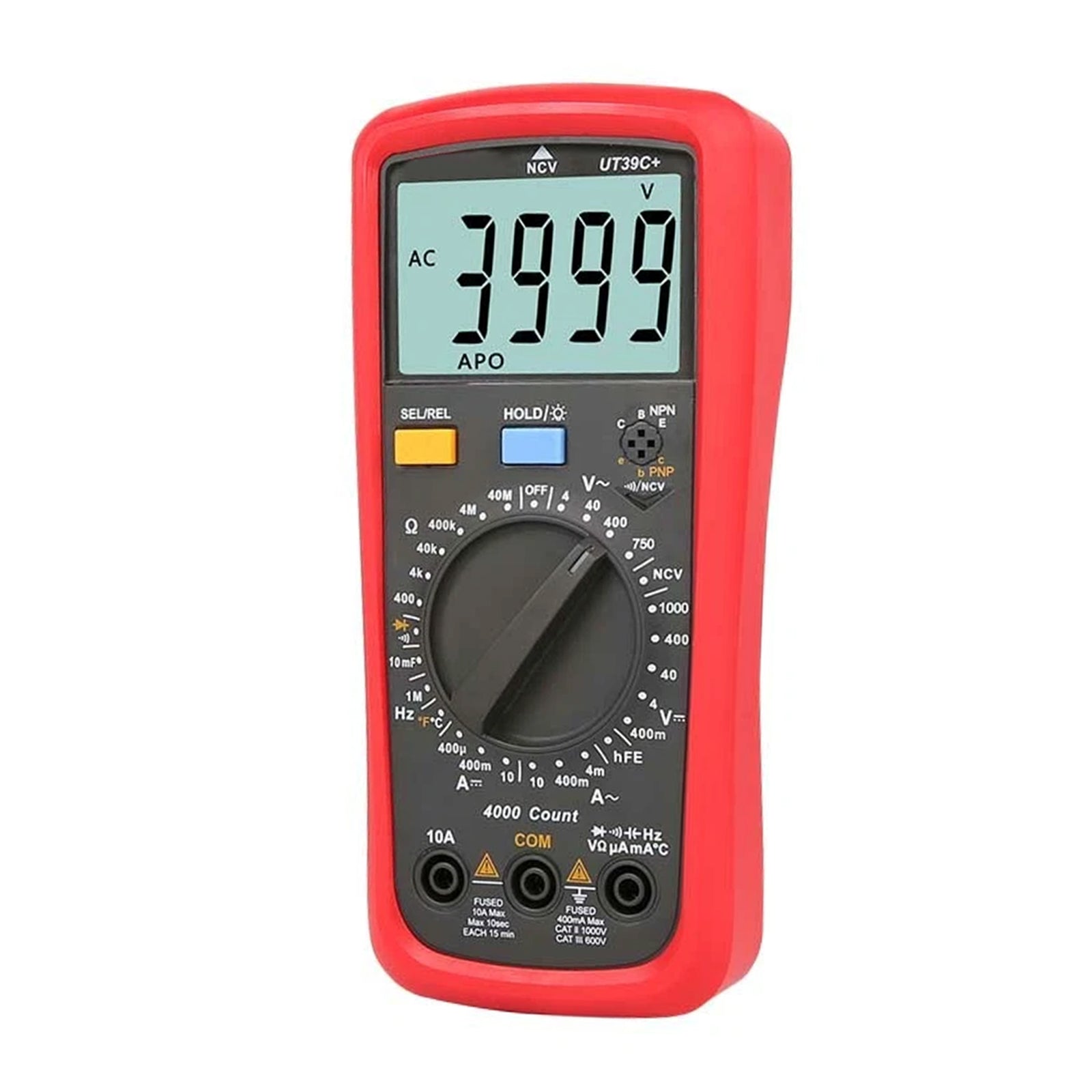UT39C+ Digital Multimeter AC DC Voltmeter Ohm Cap Diode Tester