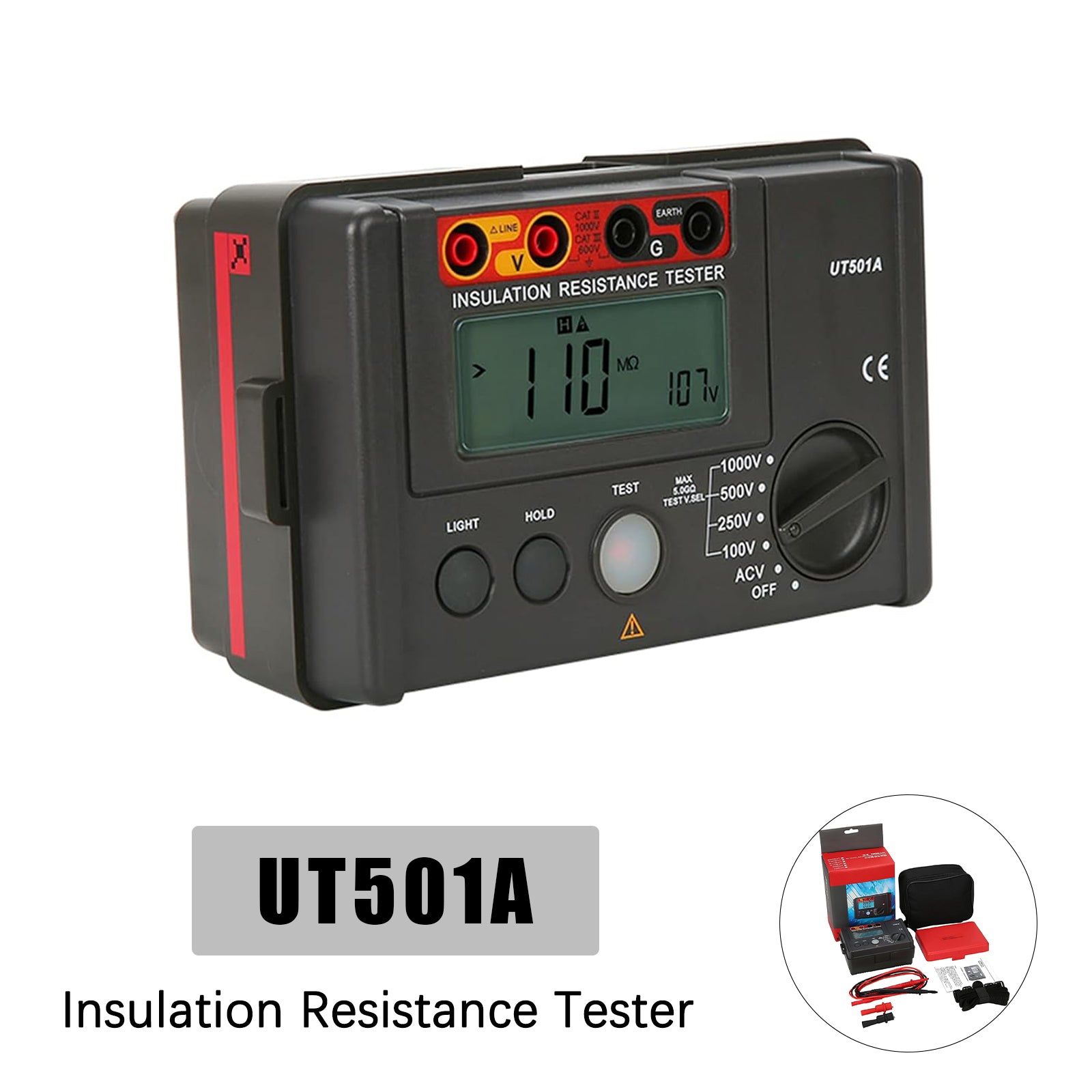 UT501A 1000V Insulation Resistance Meter Ground Tester Megohmmeter Volt