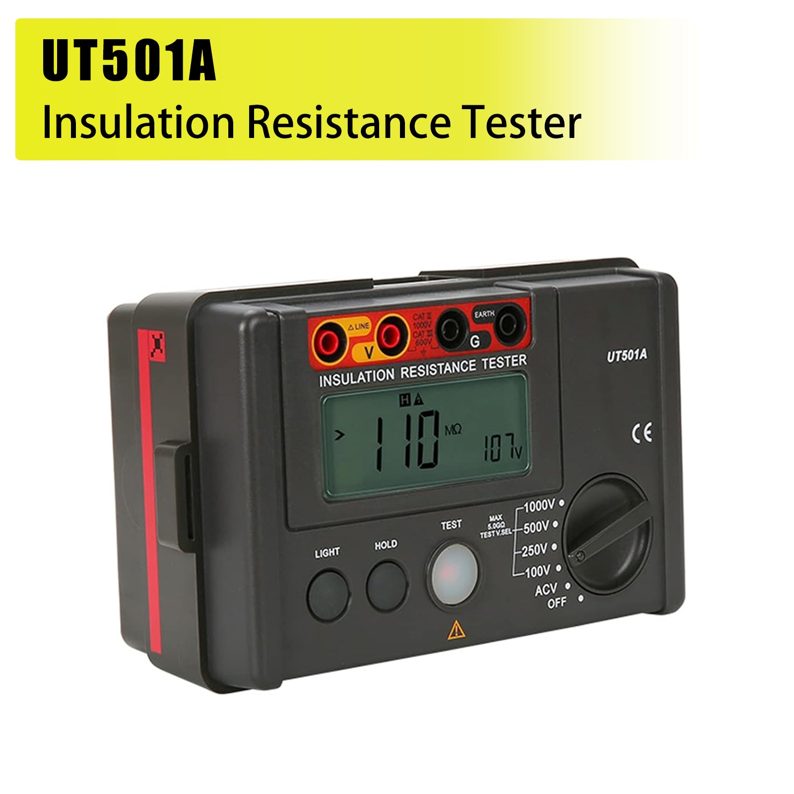 UT501A 1000V Insulation Resistance Meter Ground Tester Megohmmeter Volt