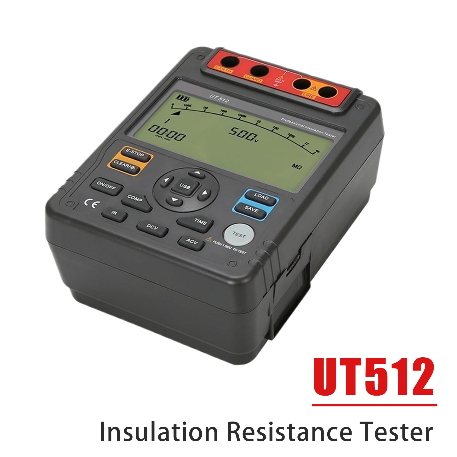 UT512 Insulation Resistance Testers Voltmeter Auto Range 2500V 100GĪ©