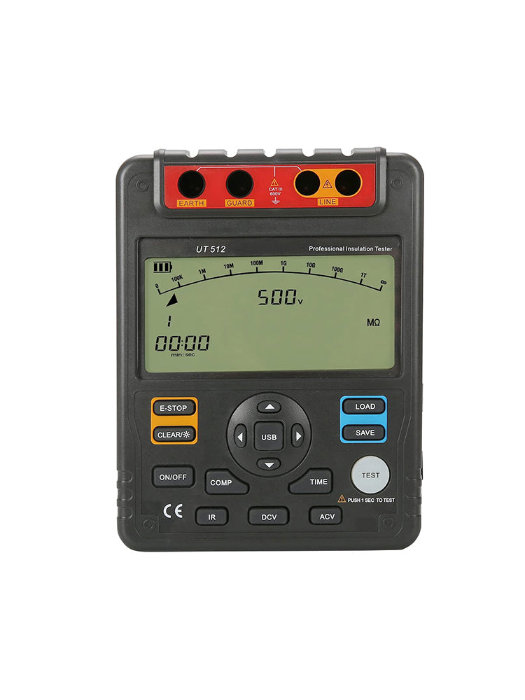 UT512 Insulation Resistance Testers Voltmeter Auto Range 2500V 100GĪ©