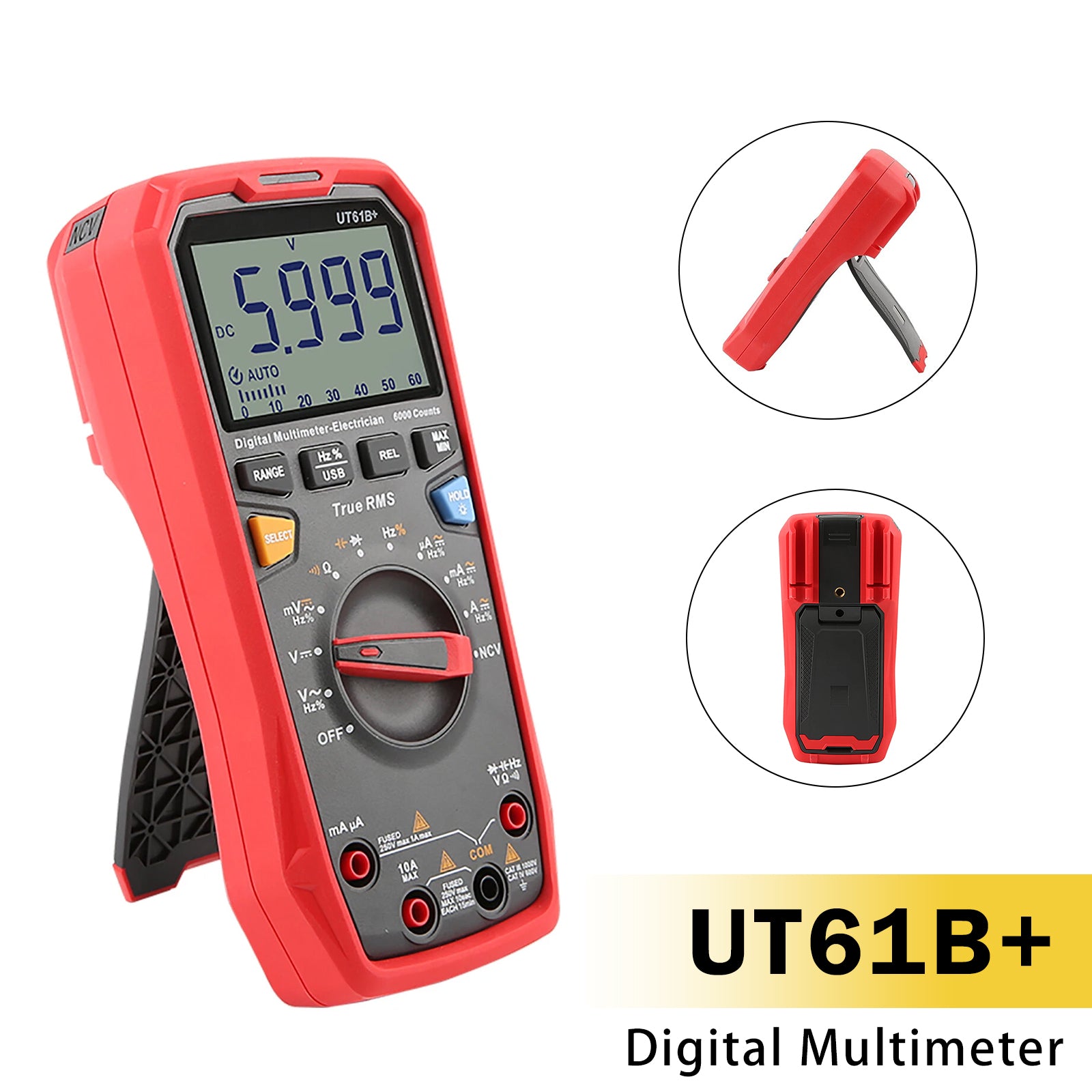 UT61B+ Non-Contact Voltage Tester Ac Dc Voltage Frequency Multimeter