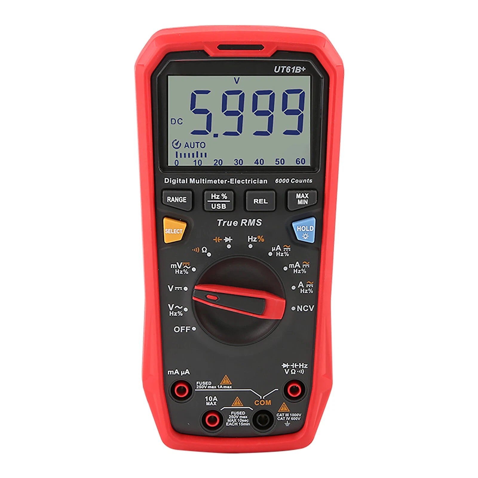 UT61B+ Non-Contact Voltage Tester Ac Dc Voltage Frequency Multimeter