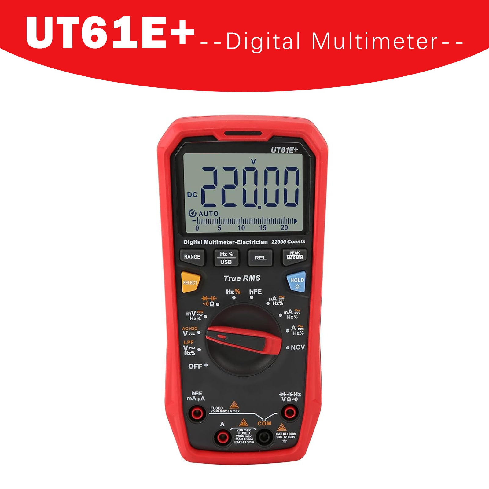UT61E+ Digital Multimeters AC/DC Modern Digital Auto Ranging Multimeters