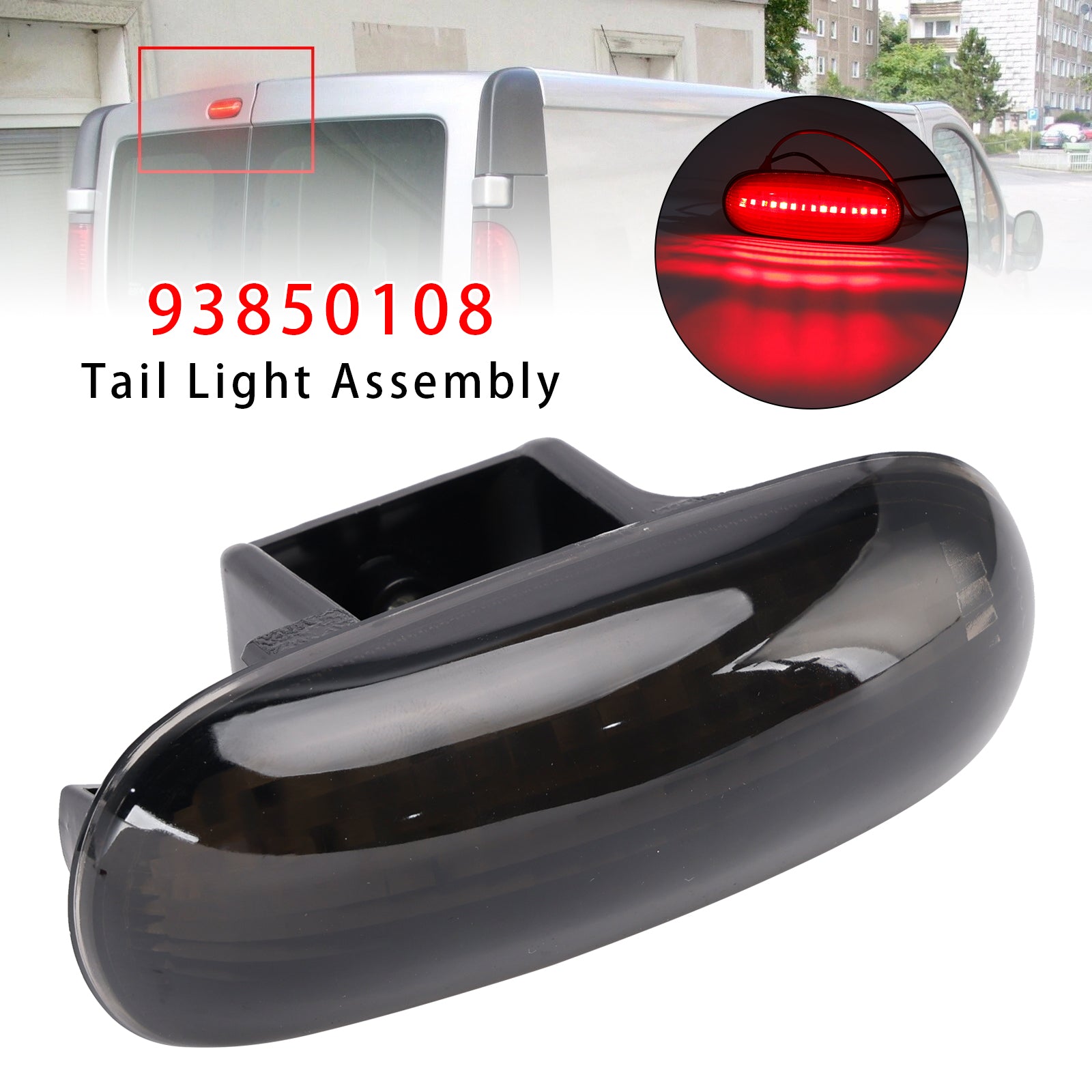 Rear High Level Third Brake Light For Vauxhall Vivaro A X83 2001-2014 Smoked