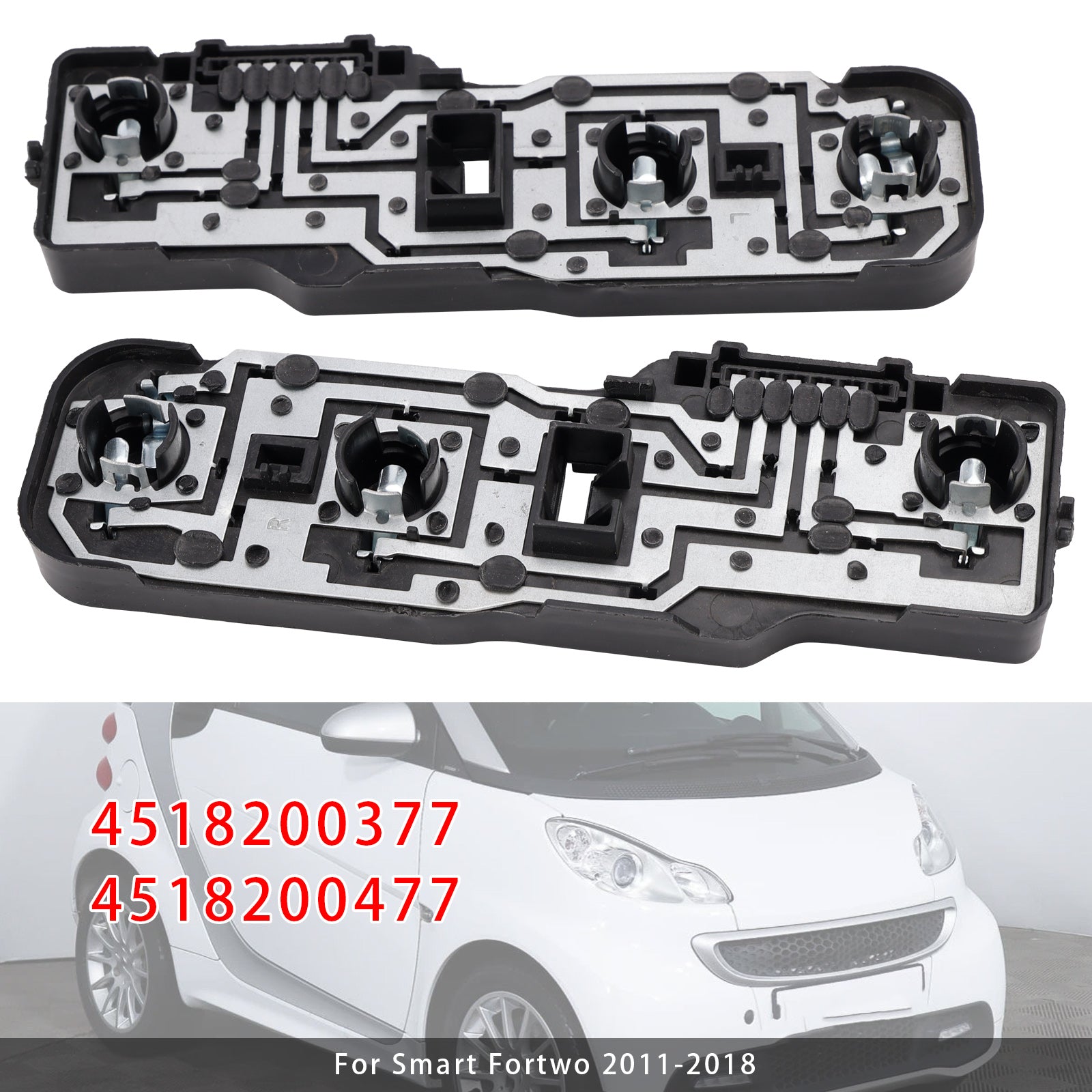 Left+Right Taillight Lamp Bulb Socket Panel For Smart Fortwo 2008-2018