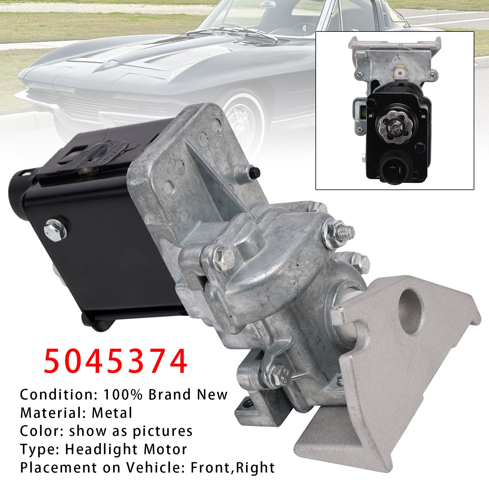 Right Headlight Motor 5045374 For Chevrolet Corvette 1963-1967