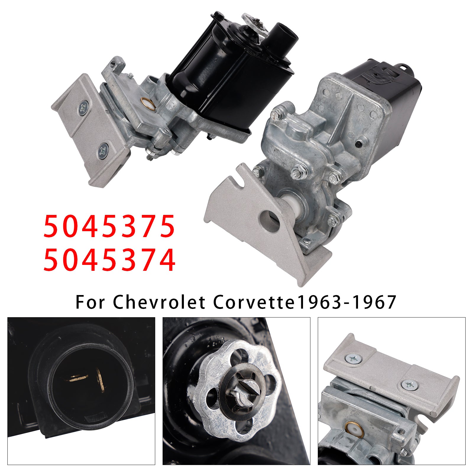 Left+Right Headlight Motor 5045375 5045374 For Chevrolet Corvette 1963-1967