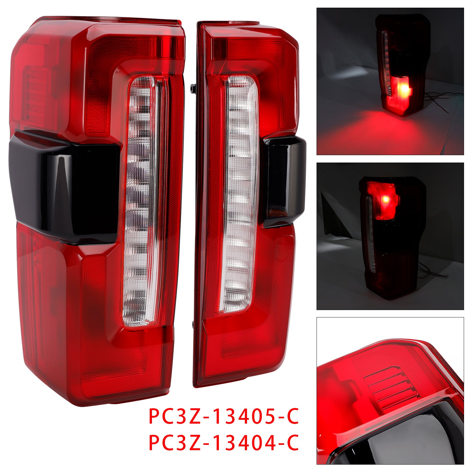 L+R LED Tail Light With Blind Spot For Ford F-250 F350 F450 Super Duty 2023-2026
