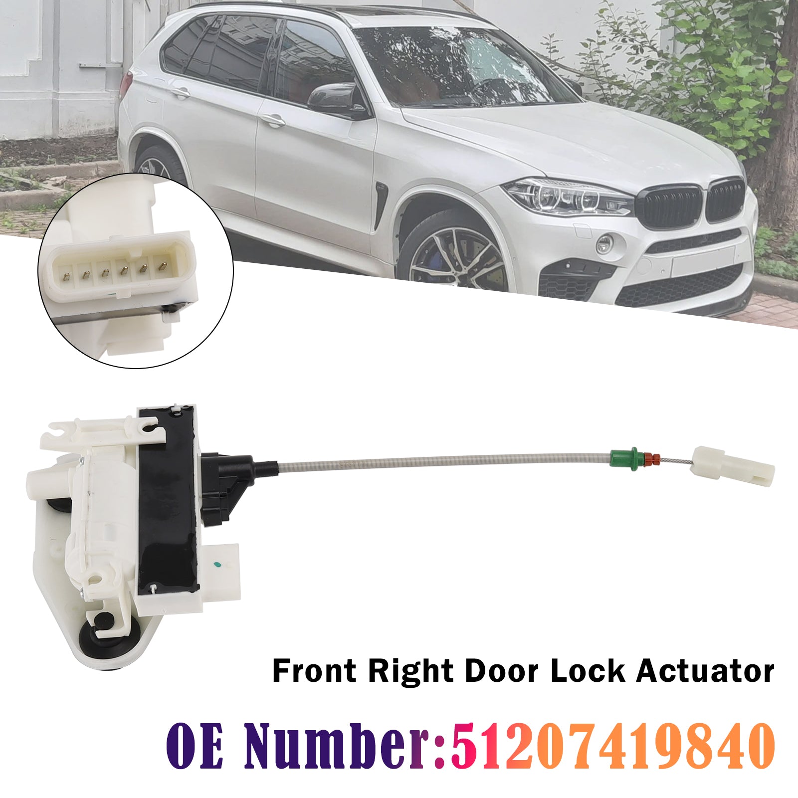 Front Right Door Lock Actuator 51207419840 For F15 F16 X5 2014-2017 X6 2018