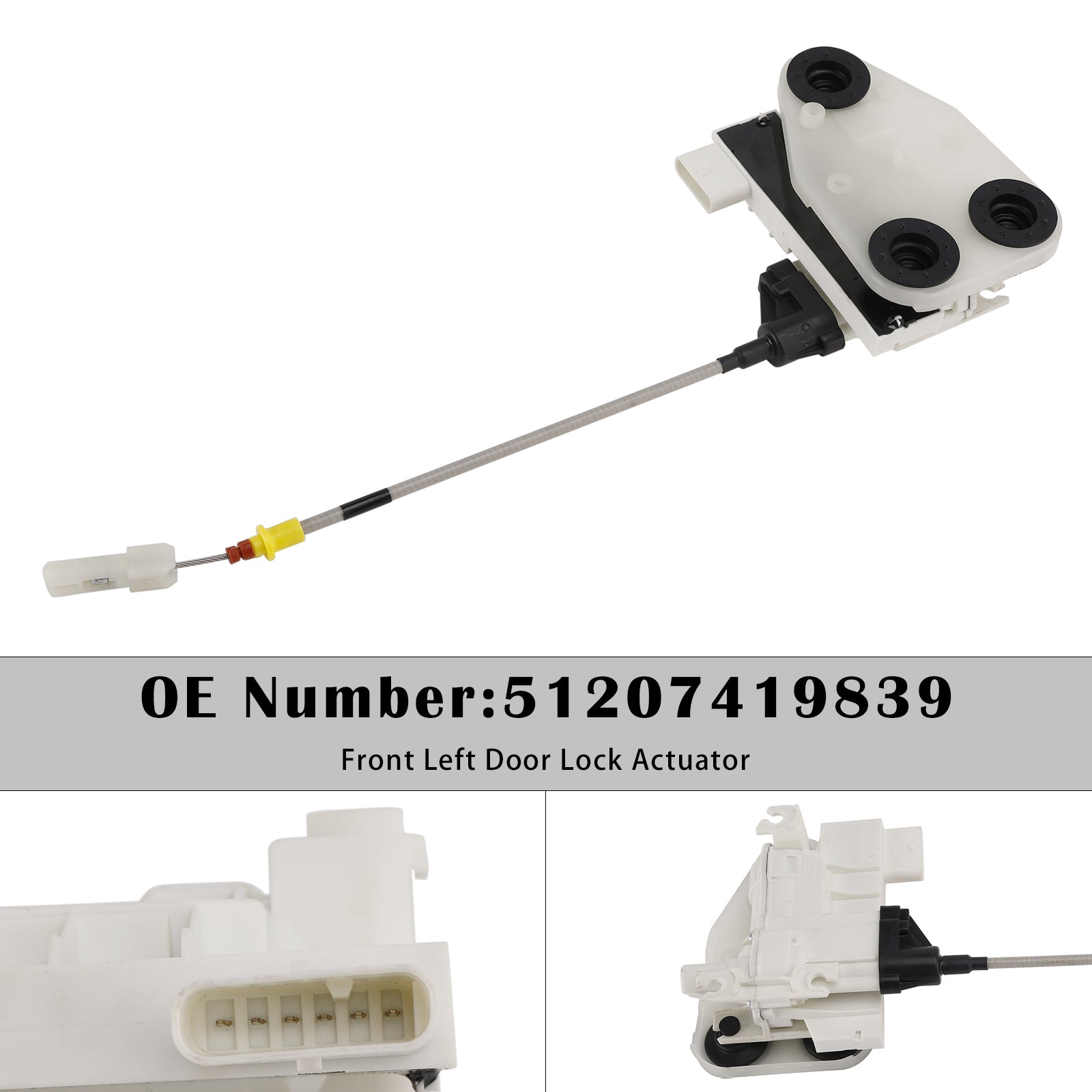 Front Left Door Lock Actuator 51207419839 For F15 F16 X5 2014-2017 X6 2018