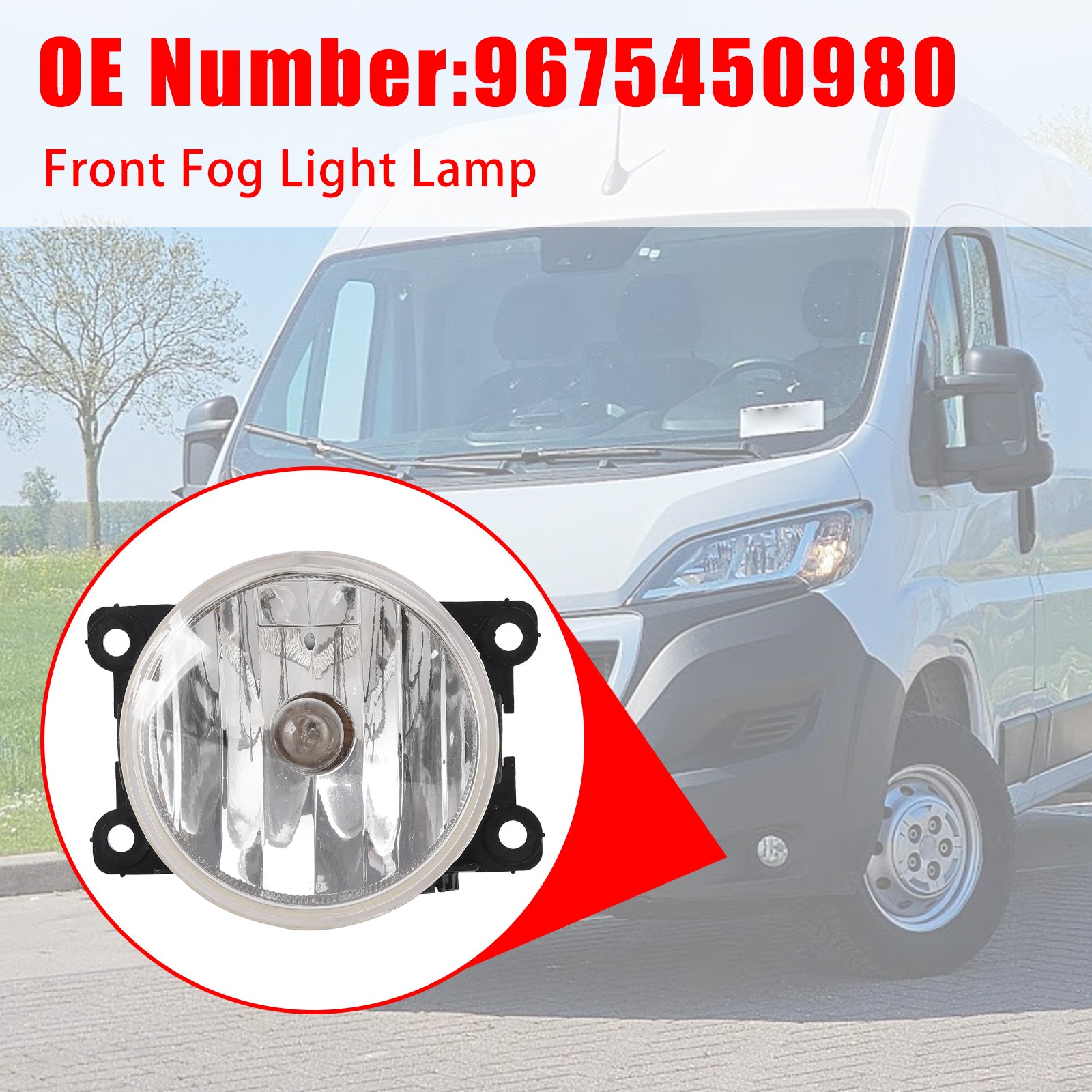 Front Fog Light Lamp 9675450980 For Peugeot 208 308 2008 2013-2019
