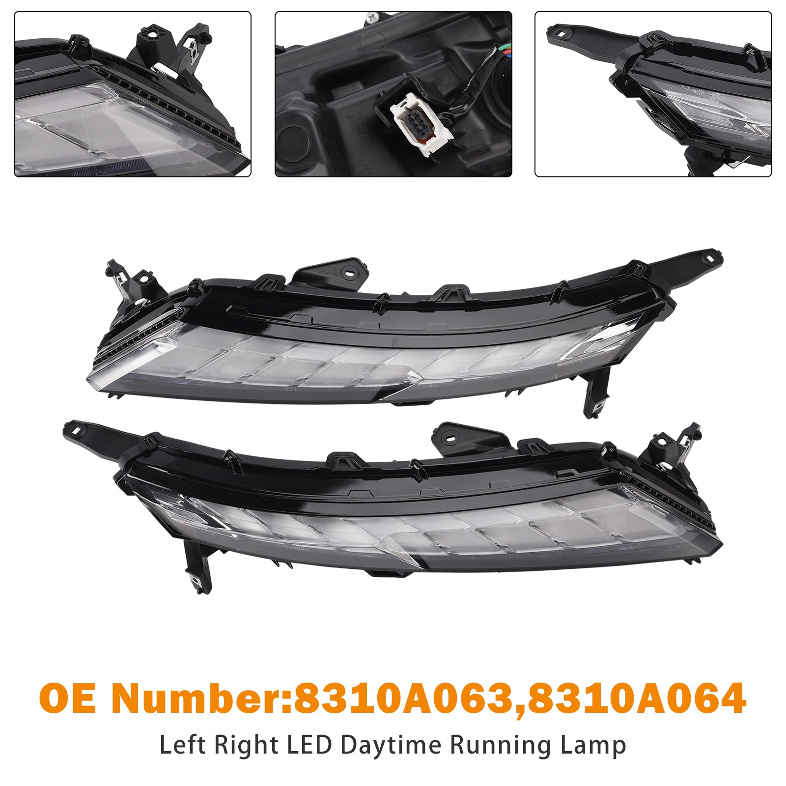 Left + Right Side Front LED DRL Lamp For Mitsubishi Eclipse Cross 2022-2026