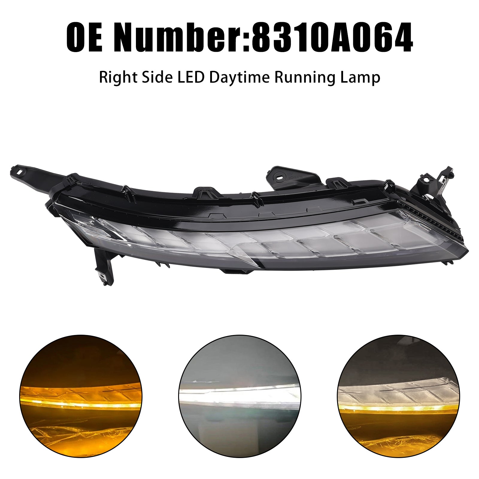 Right Side Front LED DRL Lamp 8310A063 For Mitsubishi Eclipse Cross 2022-2026