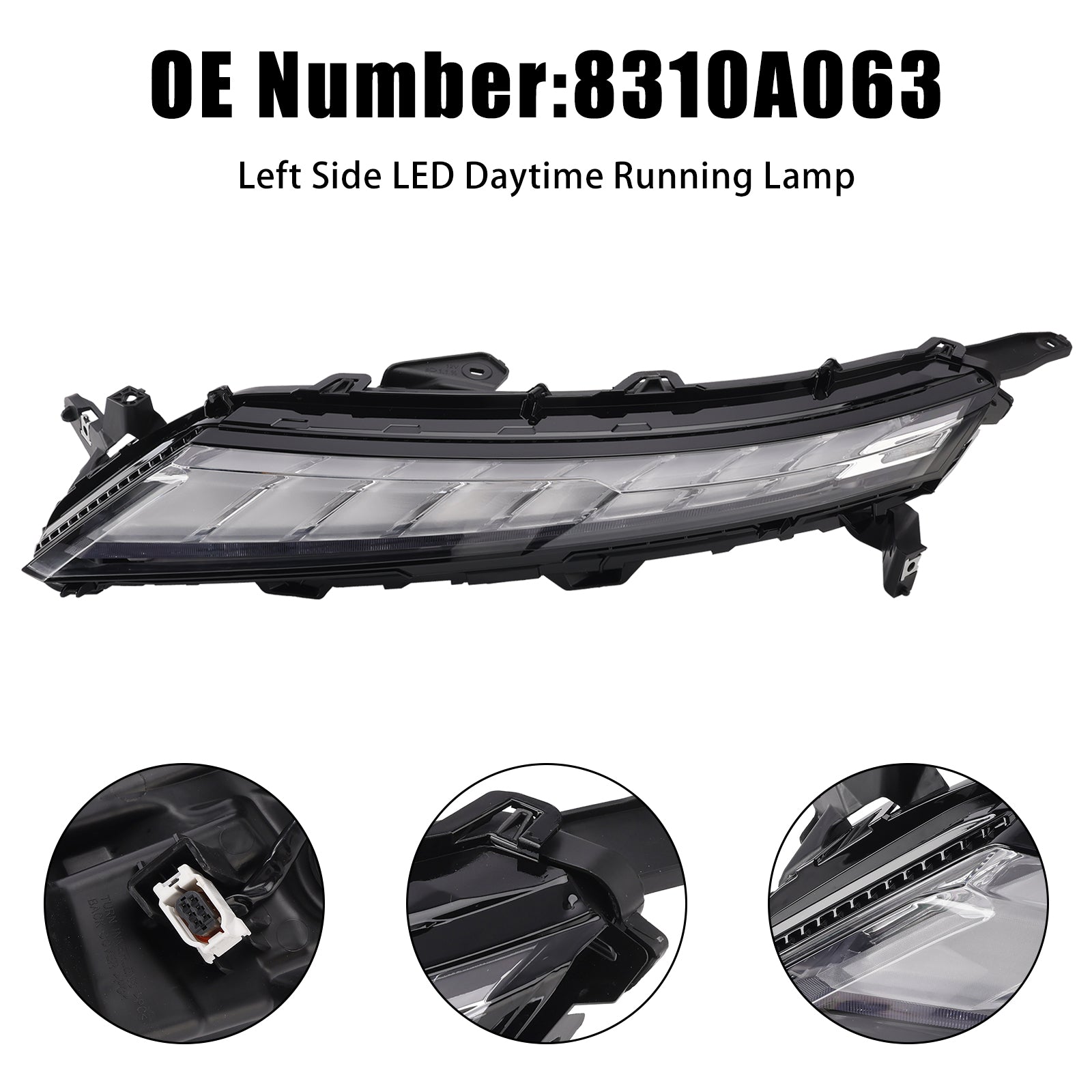 Left Side Front LED DRL Lamp 8310A063 For Mitsubishi Eclipse Cross 2022-2026