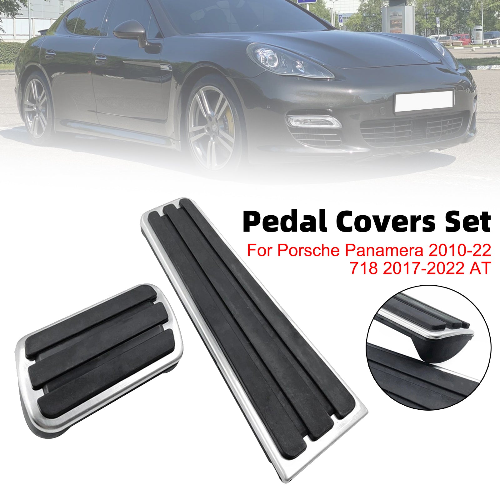 Pedal Set Pedals Pedal Caps For Porsche 718 Cayman Boxster 2017-2022 AT