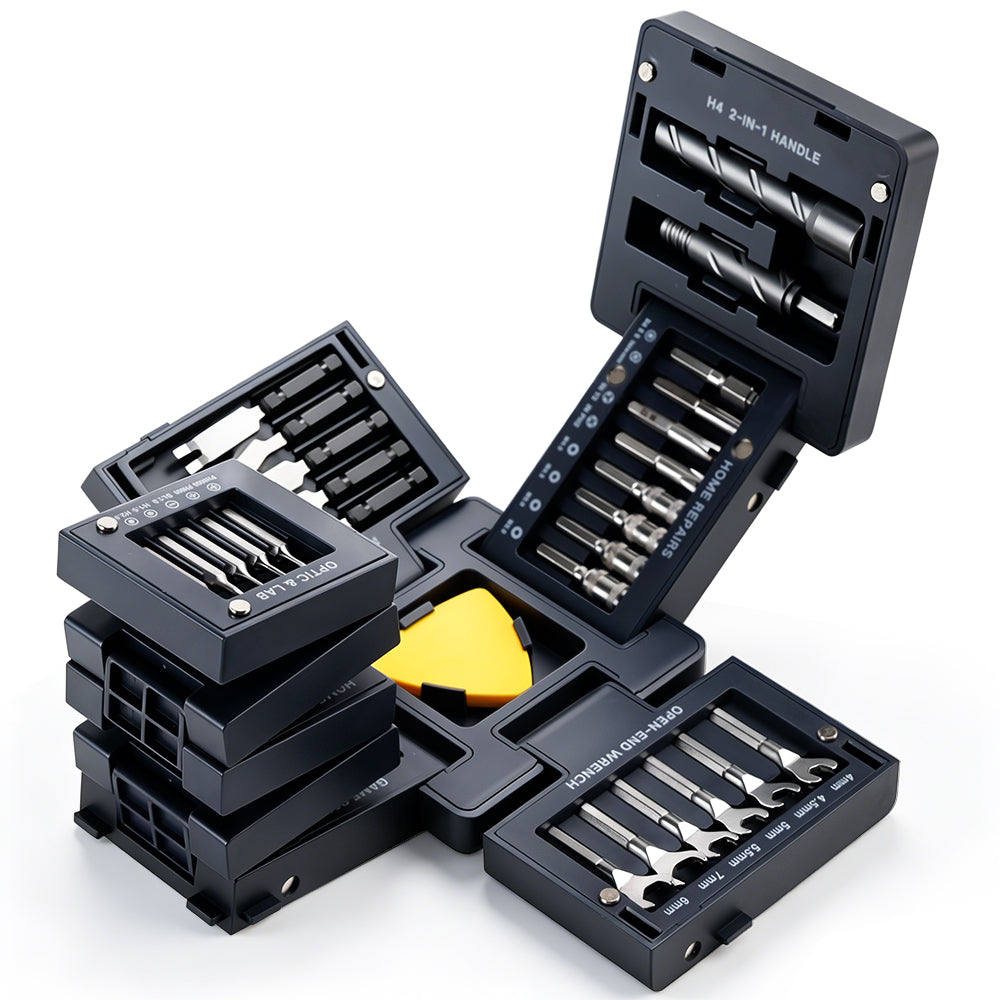 Unfold the All-in-One Home & Precision Toolkit 55 Pieces tools Screwdriver Set for iPhone