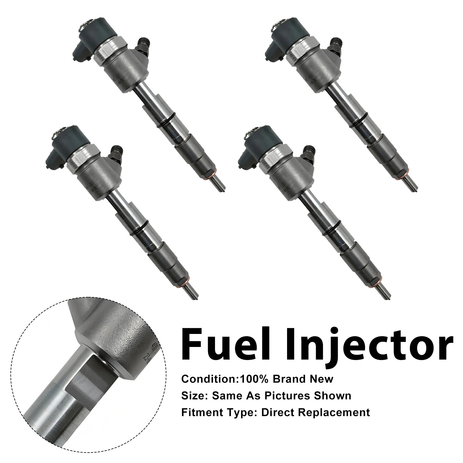 4Pcs Fuel Injector For JMC ISUZU 4JB1 JX49ZLQ4 0445110629 0 445 110 629