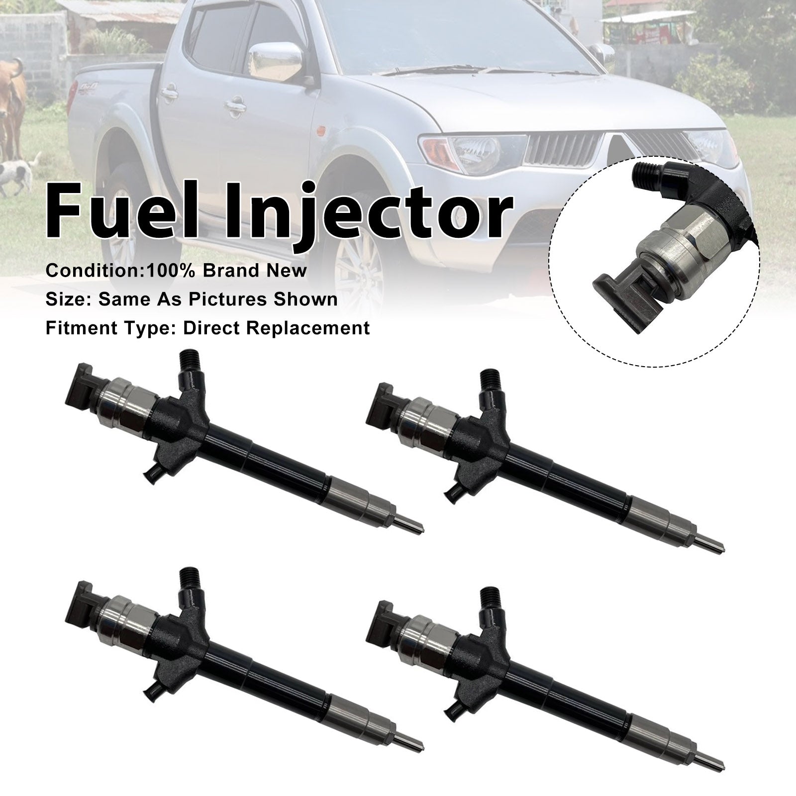 4Pcs Fuel Injector For Mitsubishi Triton ML/MN 3.2 2006-2008 095000-5760