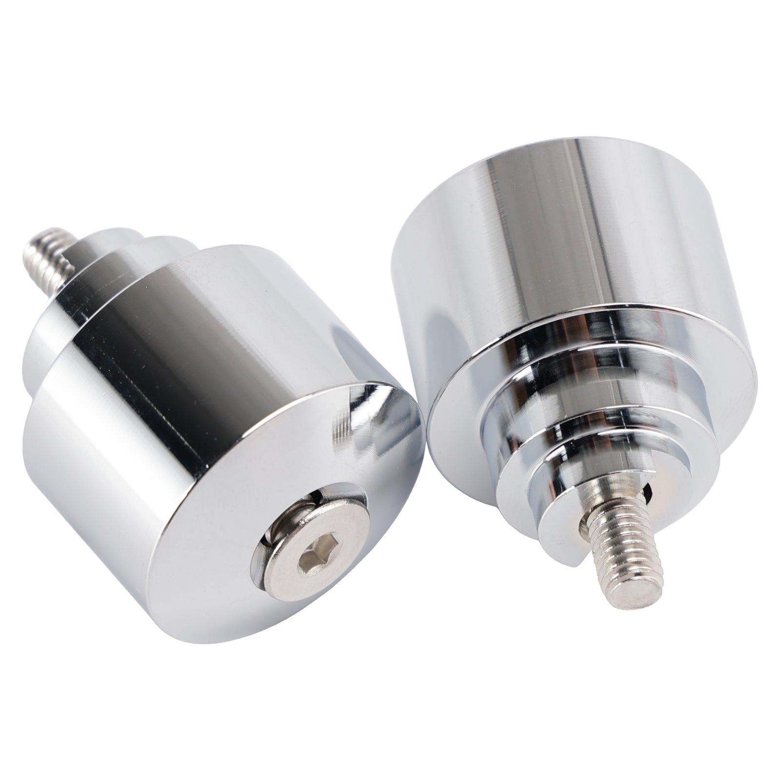 Silver Handlebar End Weight Balancer Pair For Honda CBR CB VFR CTX GL NX VT XL