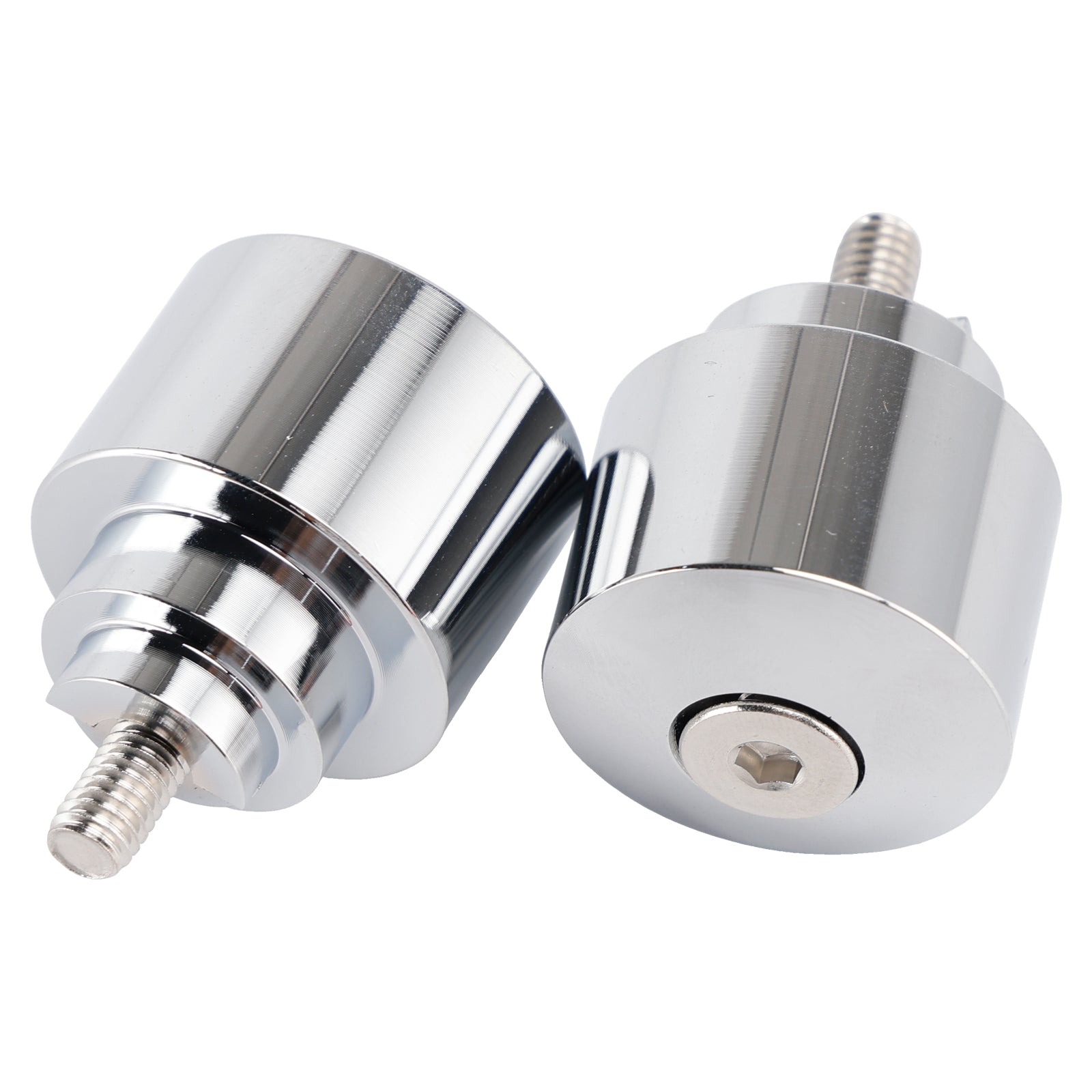 Silver Handlebar End Weight Balancer Pair For Honda CBR CB VFR CTX GL NX VT XL