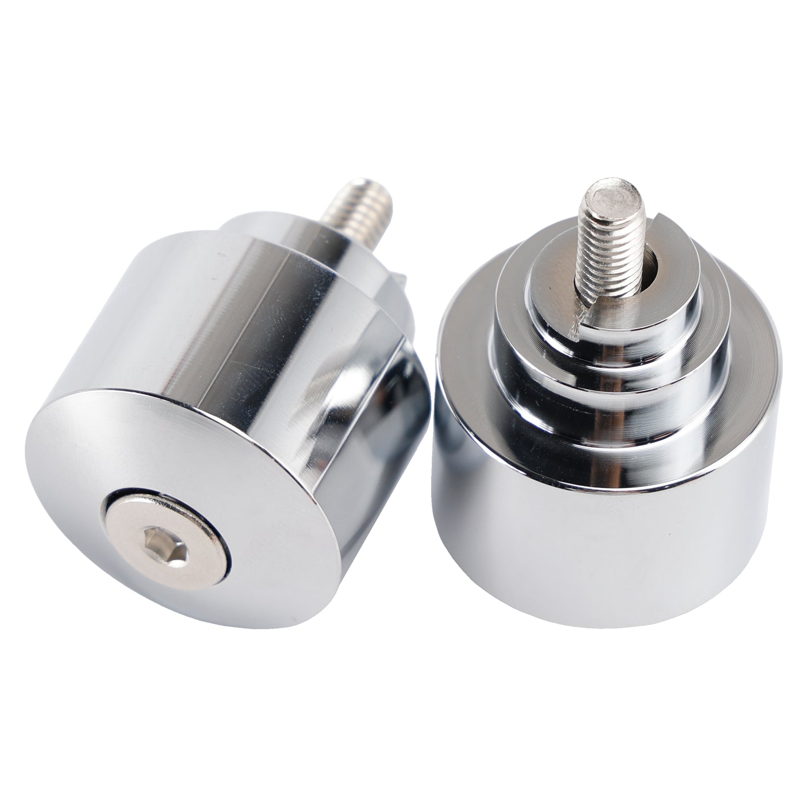 Silver Handlebar End Weight Balancer Pair For Honda CBR CB VFR CTX GL NX VT XL