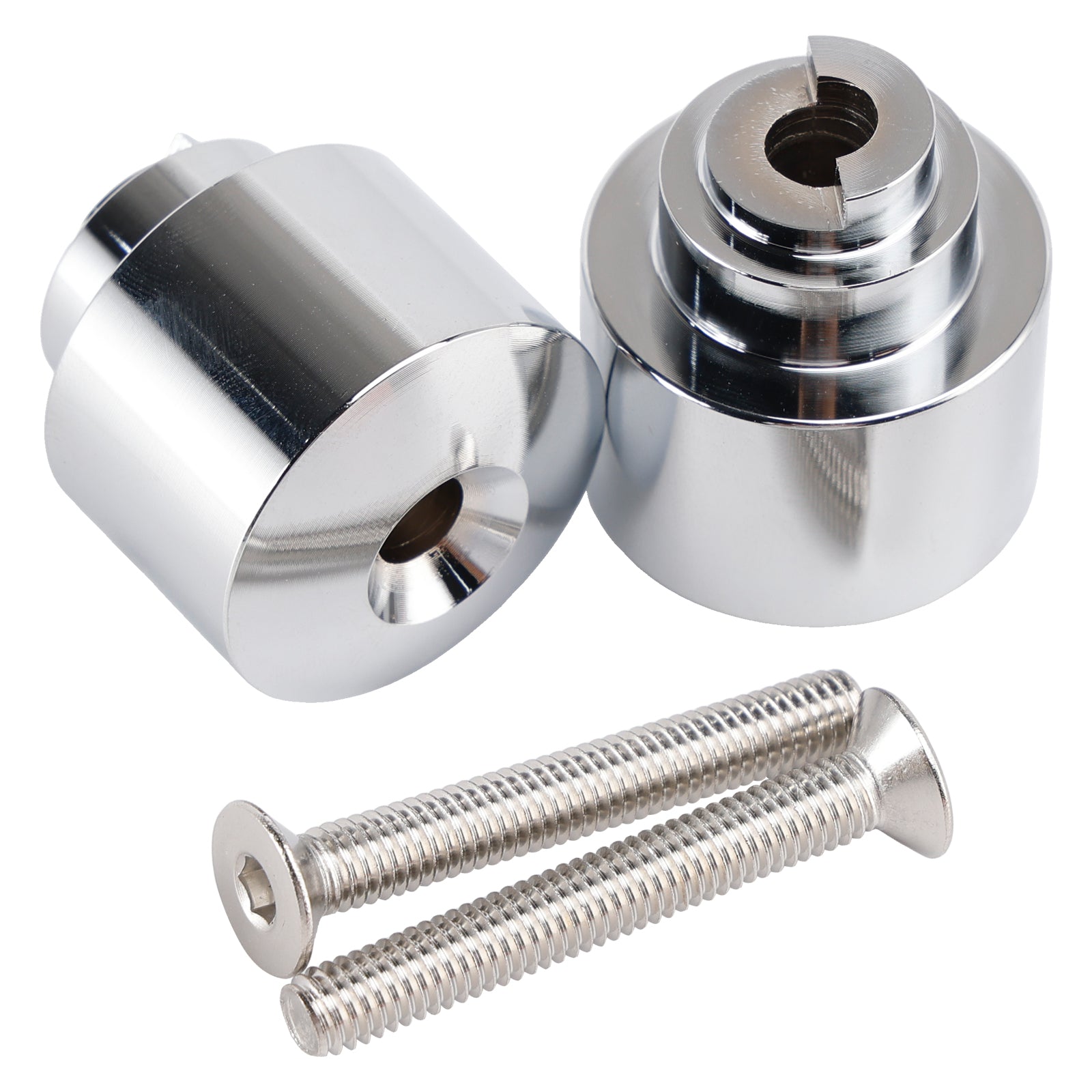 Silver Handlebar End Weight Balancer Pair For Honda CBR CB VFR CTX GL NX VT XL