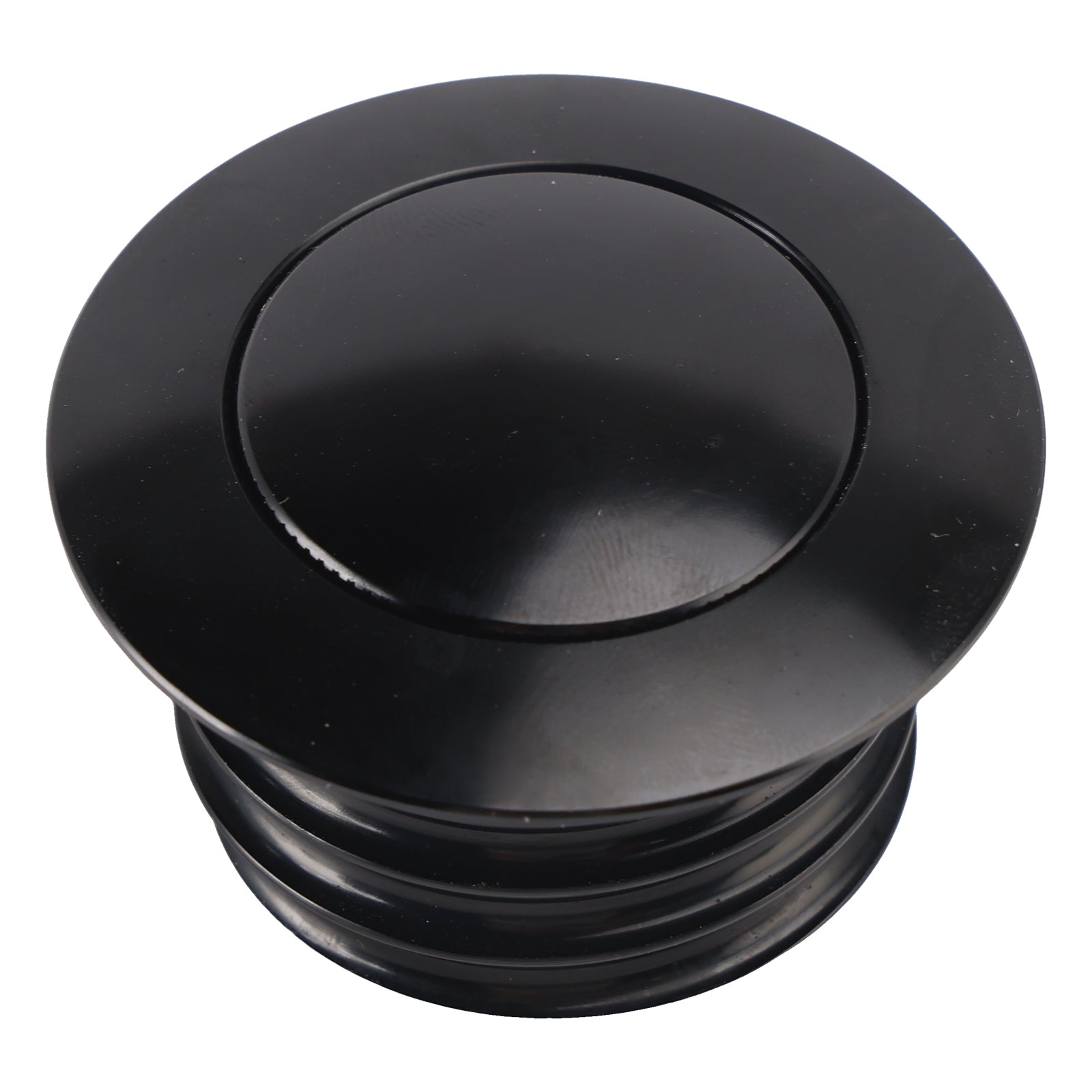 Black Pop-Up Gas Cap Set Vented For Softail Dyna Road King FXR 1982-2010