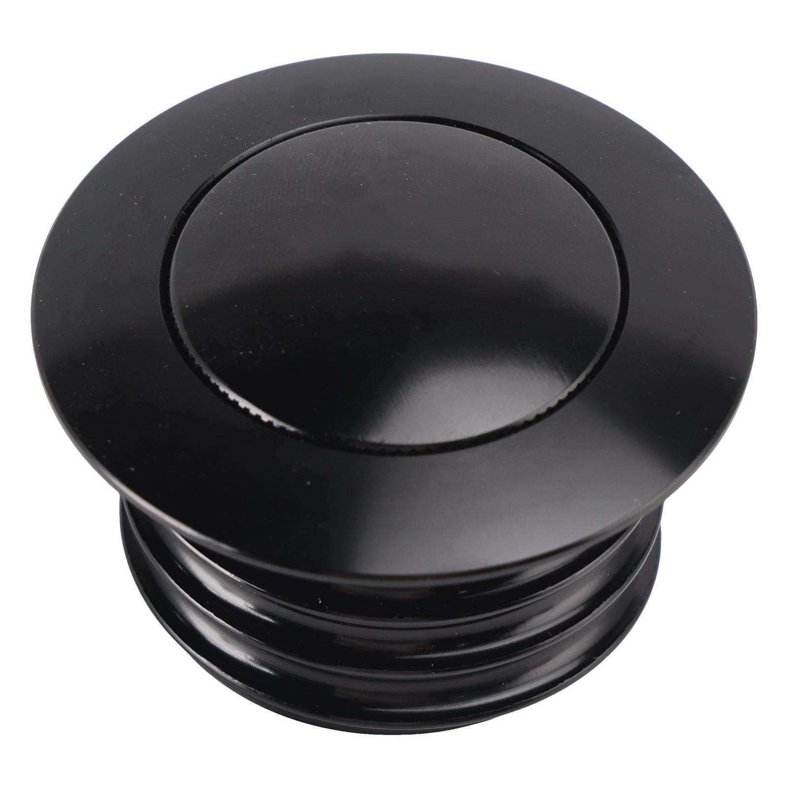 Black Pop-Up Gas Cap Set Vented For Softail Dyna Road King FXR 1982-2010